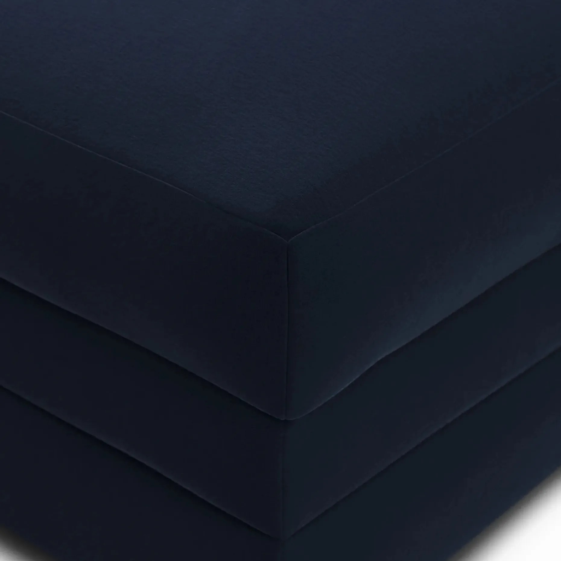 Riley 28" Velvet Ottoman - Hale Ink