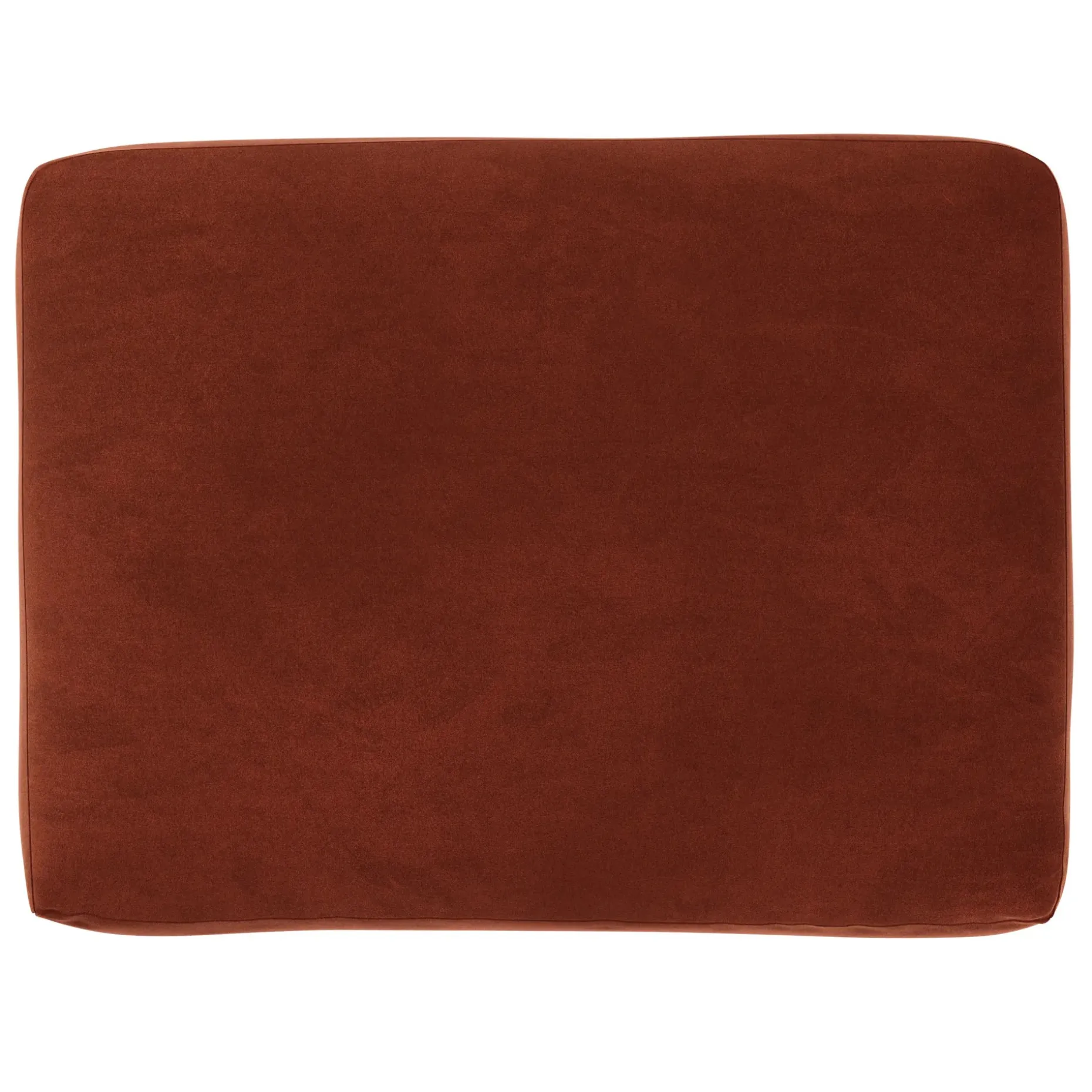 Riley 28" Velvet Ottoman - Hale Rust
