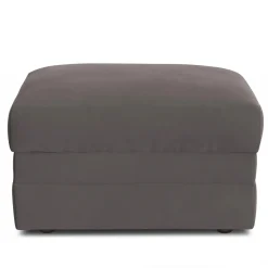 Riley 28" Velvet Ottoman - Hale Warm Gray