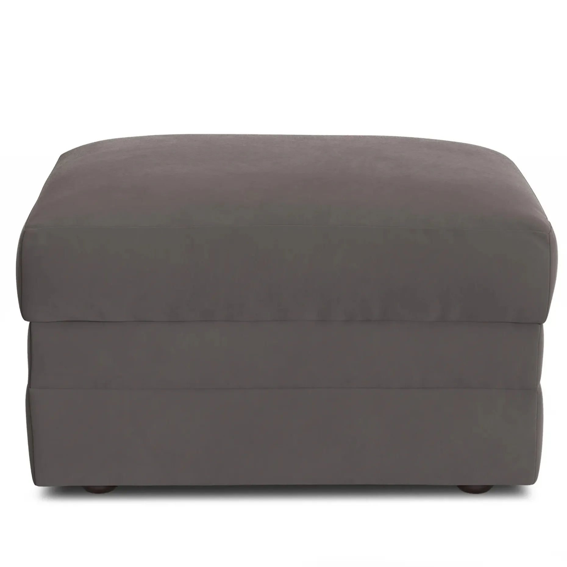 Riley 28" Velvet Ottoman - Hale Warm Gray