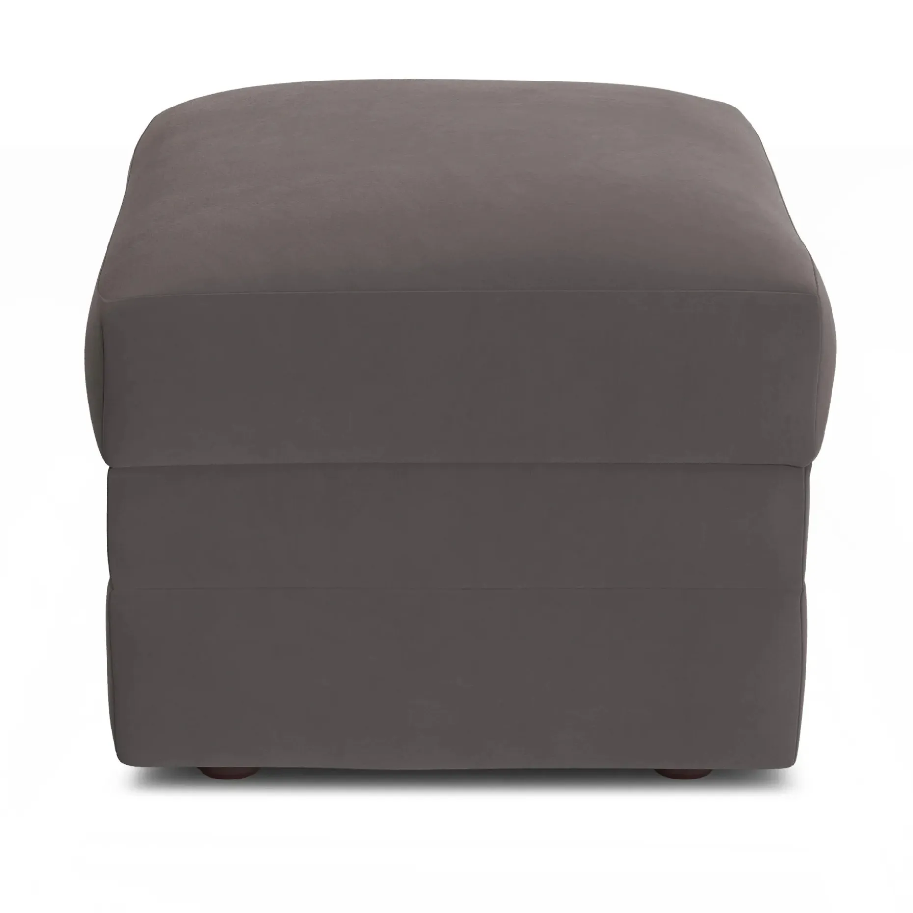 Riley 28" Velvet Ottoman - Hale Warm Gray