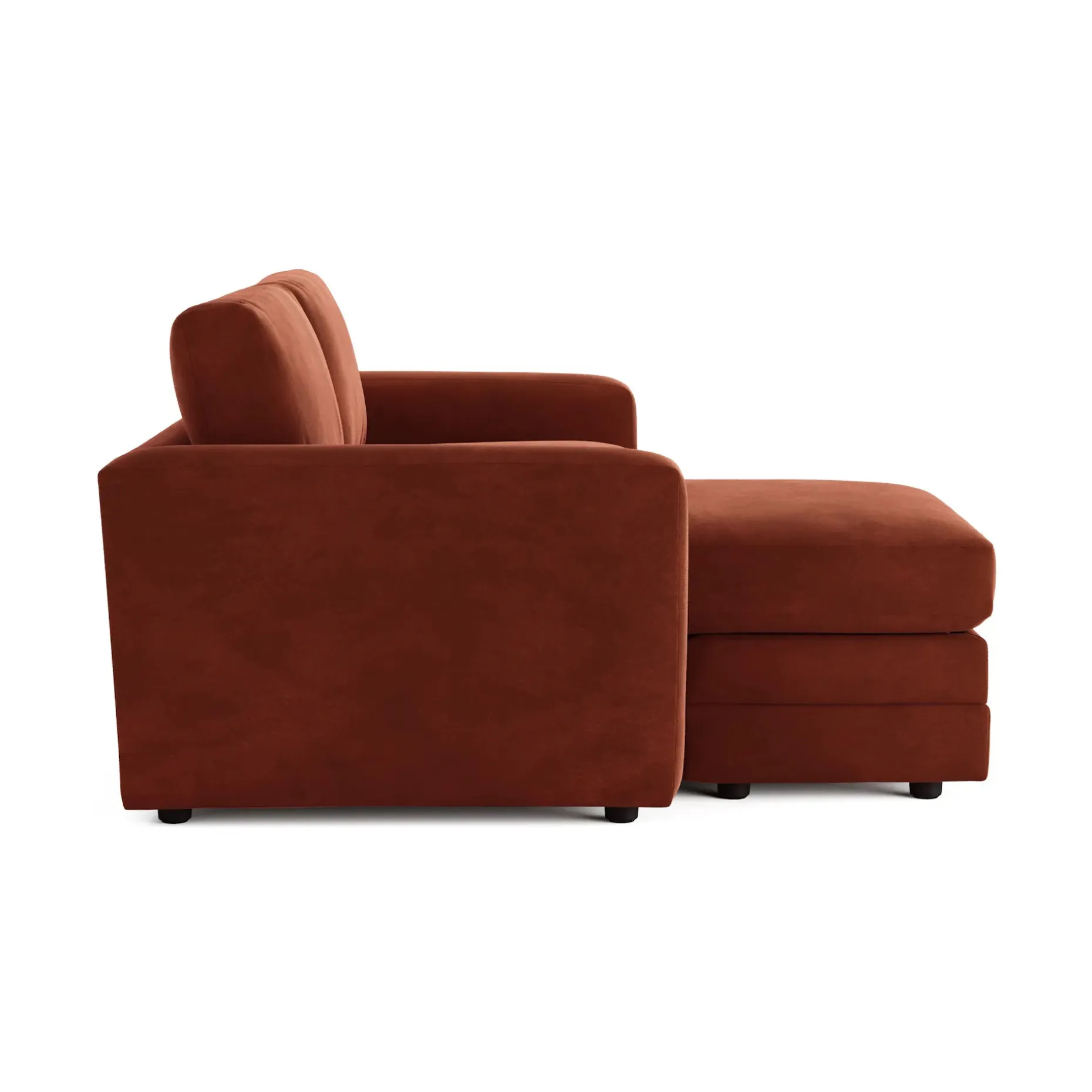 Riley 84" Velvet Reversible Storage Sectional - Hale Rust