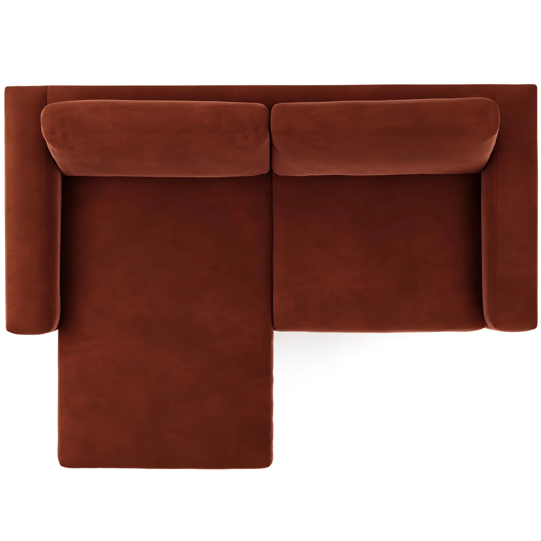 Riley 84" Velvet Reversible Storage Sectional - Hale Rust