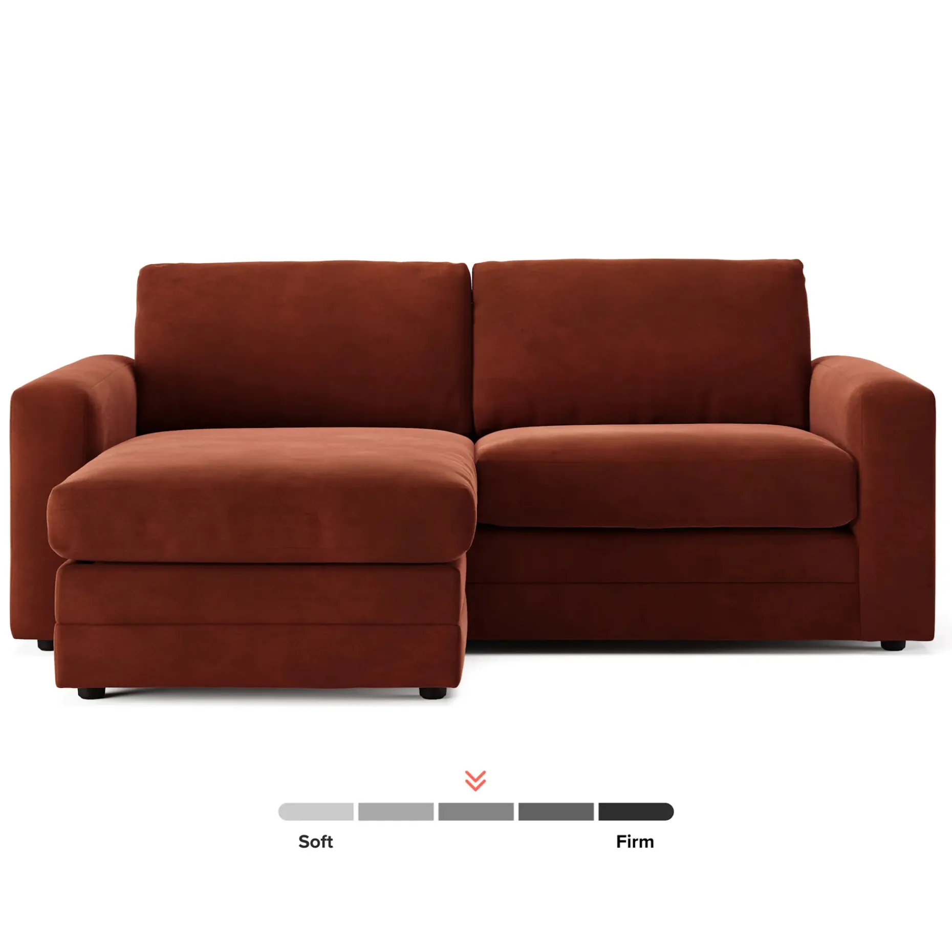 Riley 84" Velvet Reversible Storage Sectional - Hale Rust