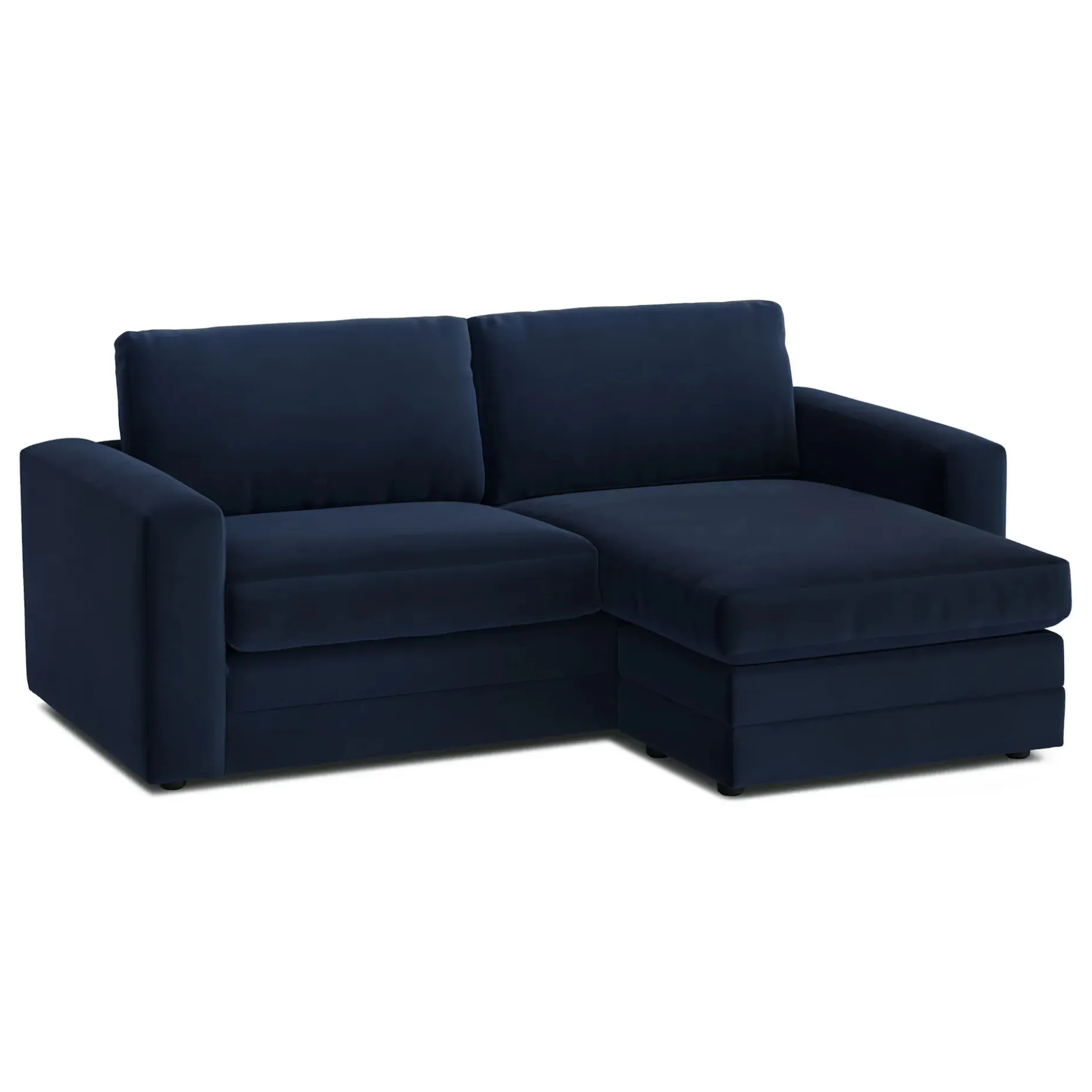 Riley 84" Velvet Reversible Storage Sectional - Hale Ink