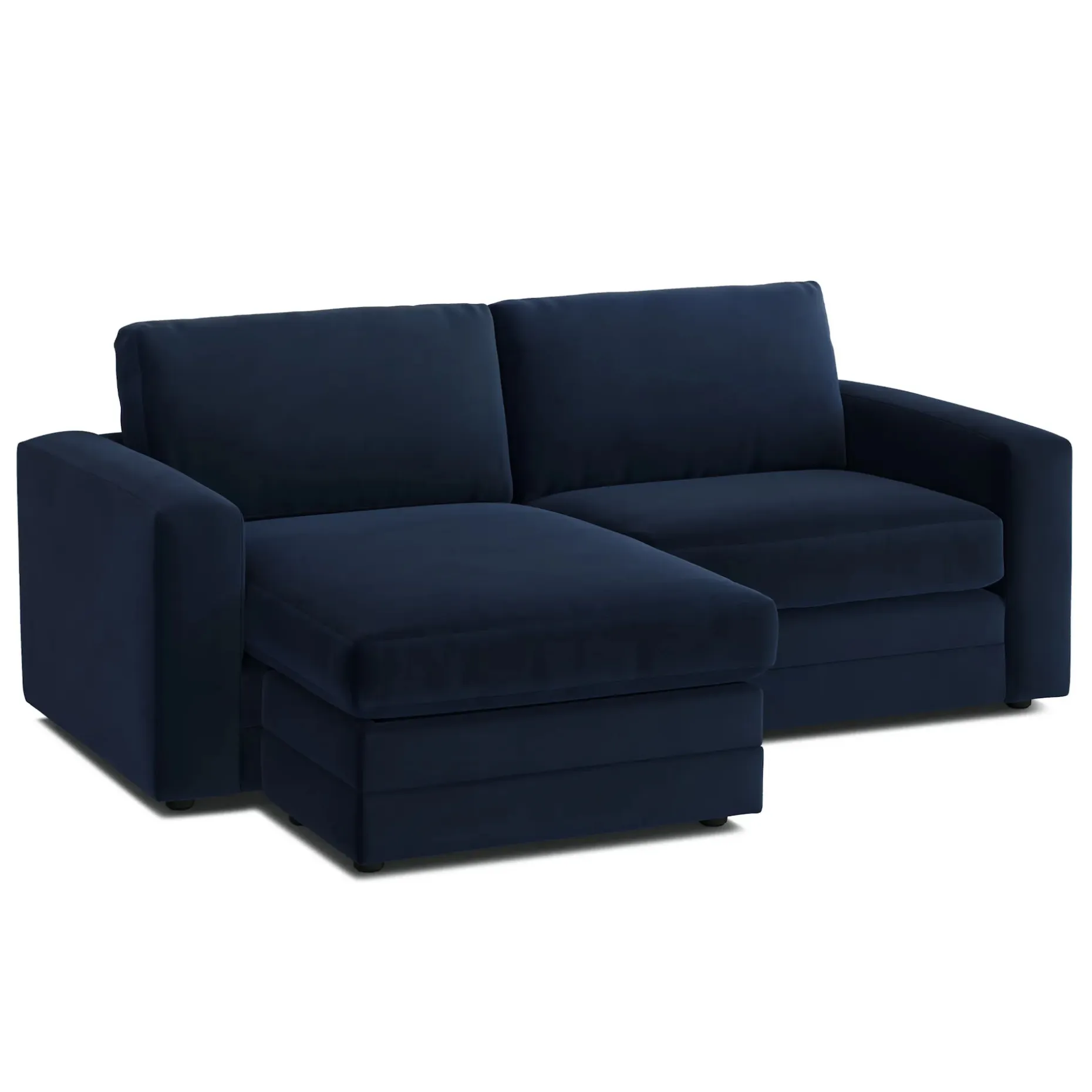 Riley 84" Velvet Reversible Storage Sectional - Hale Ink
