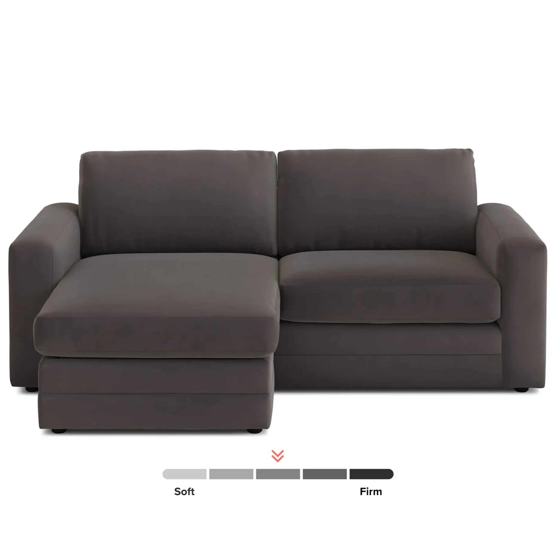 Riley 84" Velvet Reversible Storage Sectional - Hale Warm Gray
