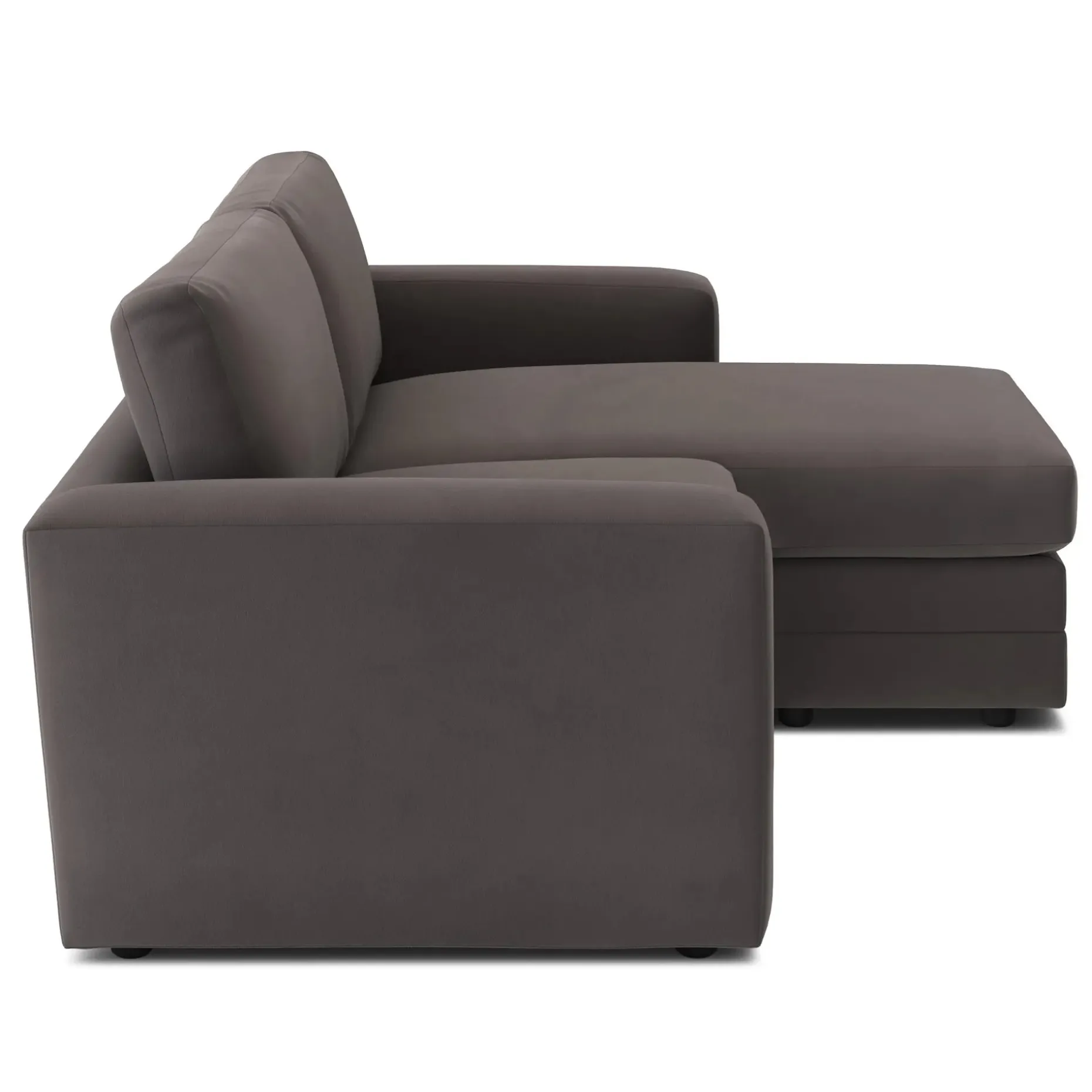 Riley 84" Velvet Reversible Storage Sectional - Hale Warm Gray