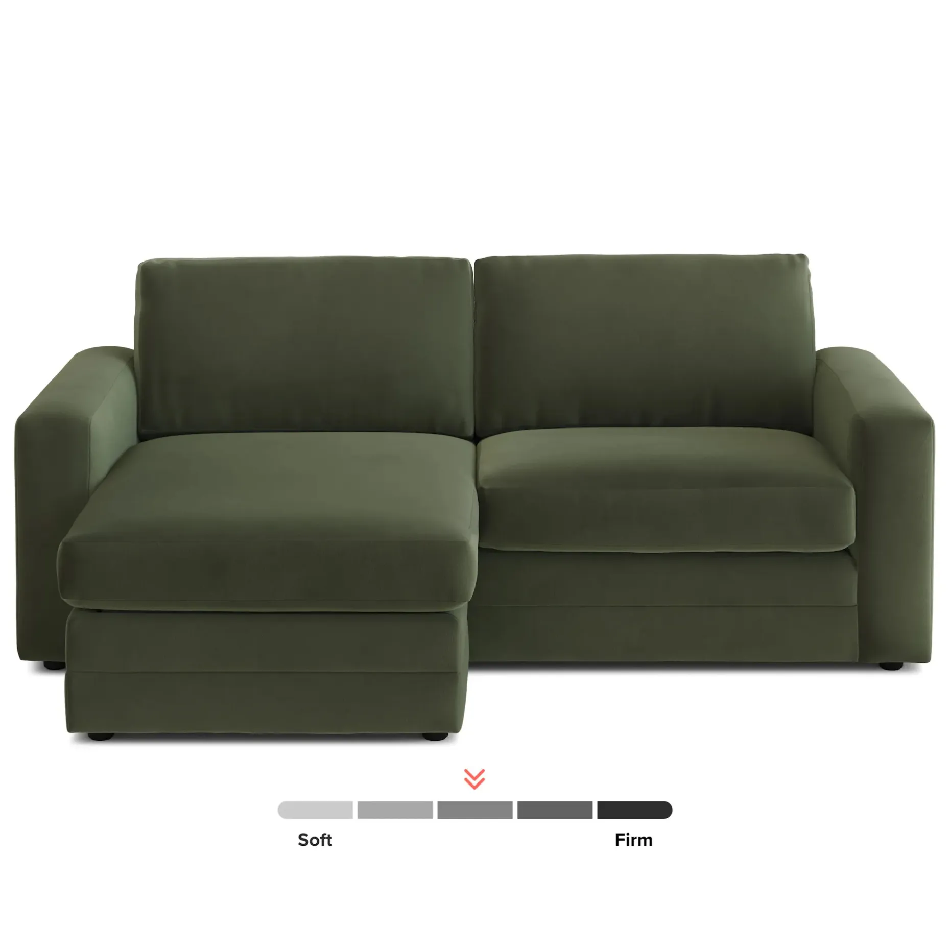 Riley 84" Velvet Reversible Storage Sectional - Hale Fir Green