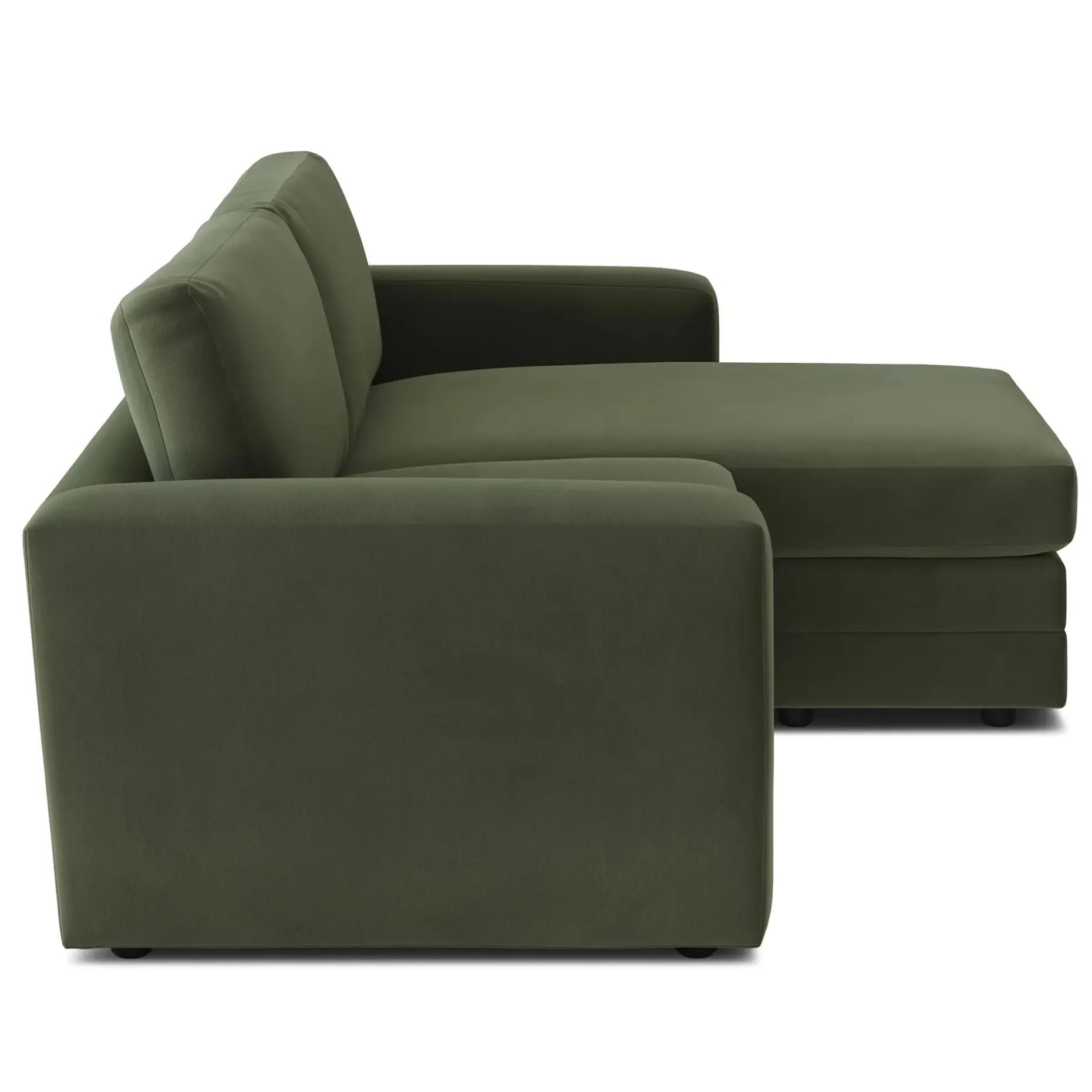Riley 84" Velvet Reversible Storage Sectional - Hale Fir Green