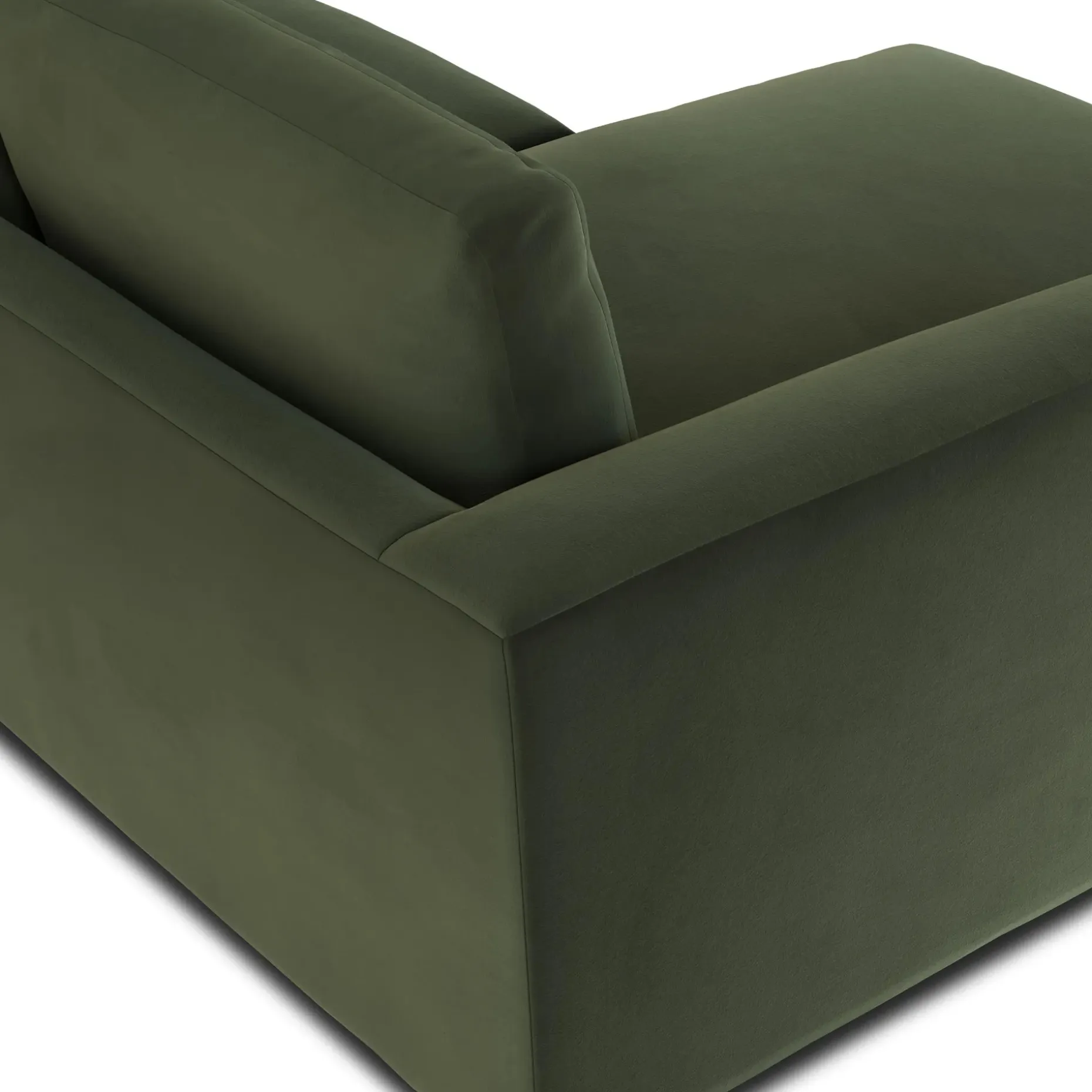 Riley 84" Velvet Reversible Storage Sectional - Hale Fir Green