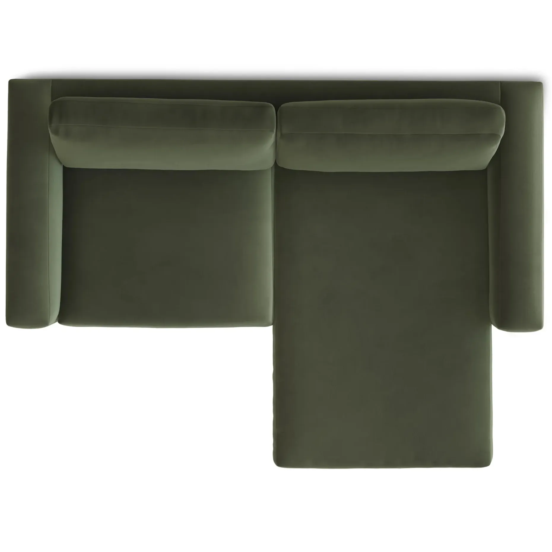 Riley 84" Velvet Reversible Storage Sectional - Hale Fir Green