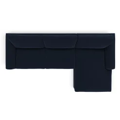 Riley 118.5" Velvet Right Sectional - Hale Ink
