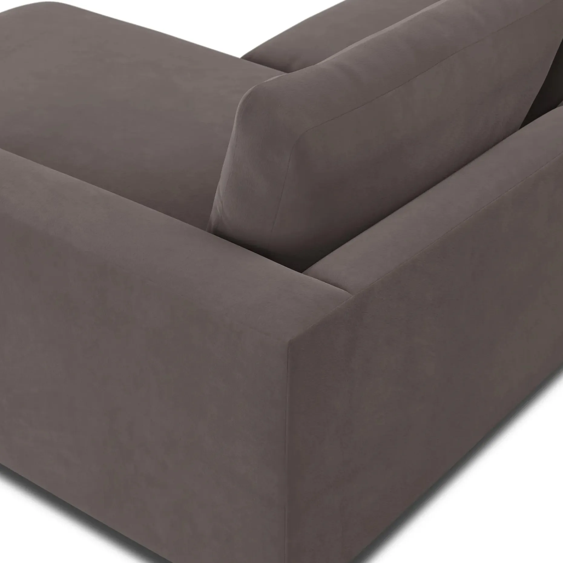 Riley 118.5" Velvet Right Sectional - Hale Warm Gray