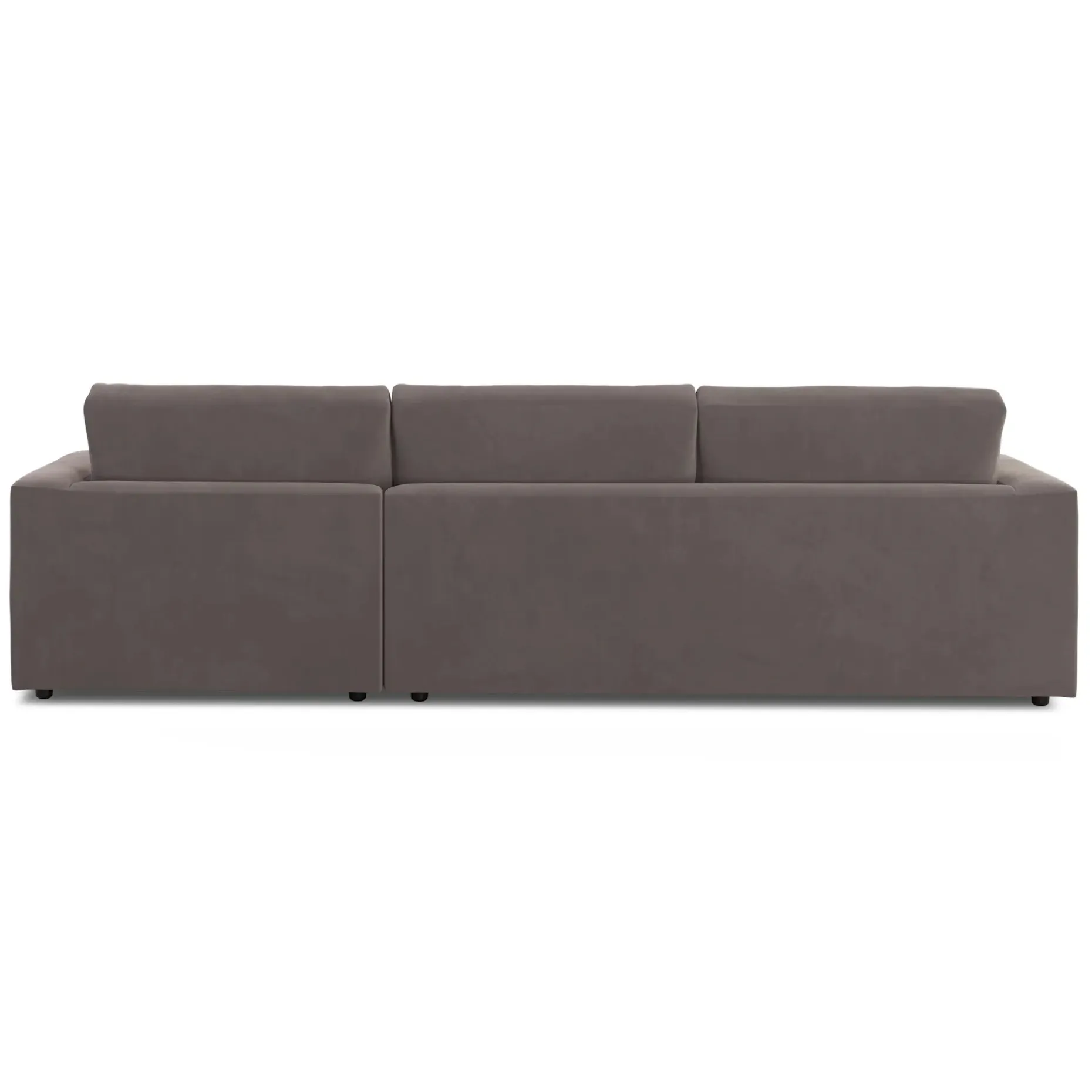 Riley 118.5" Velvet Right Sectional - Hale Warm Gray