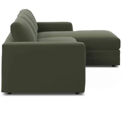 Riley 118.5" Velvet Right Sectional - Hale Fir Green