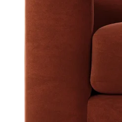 Riley 118.5" Velvet Right Sectional - Hale Rust