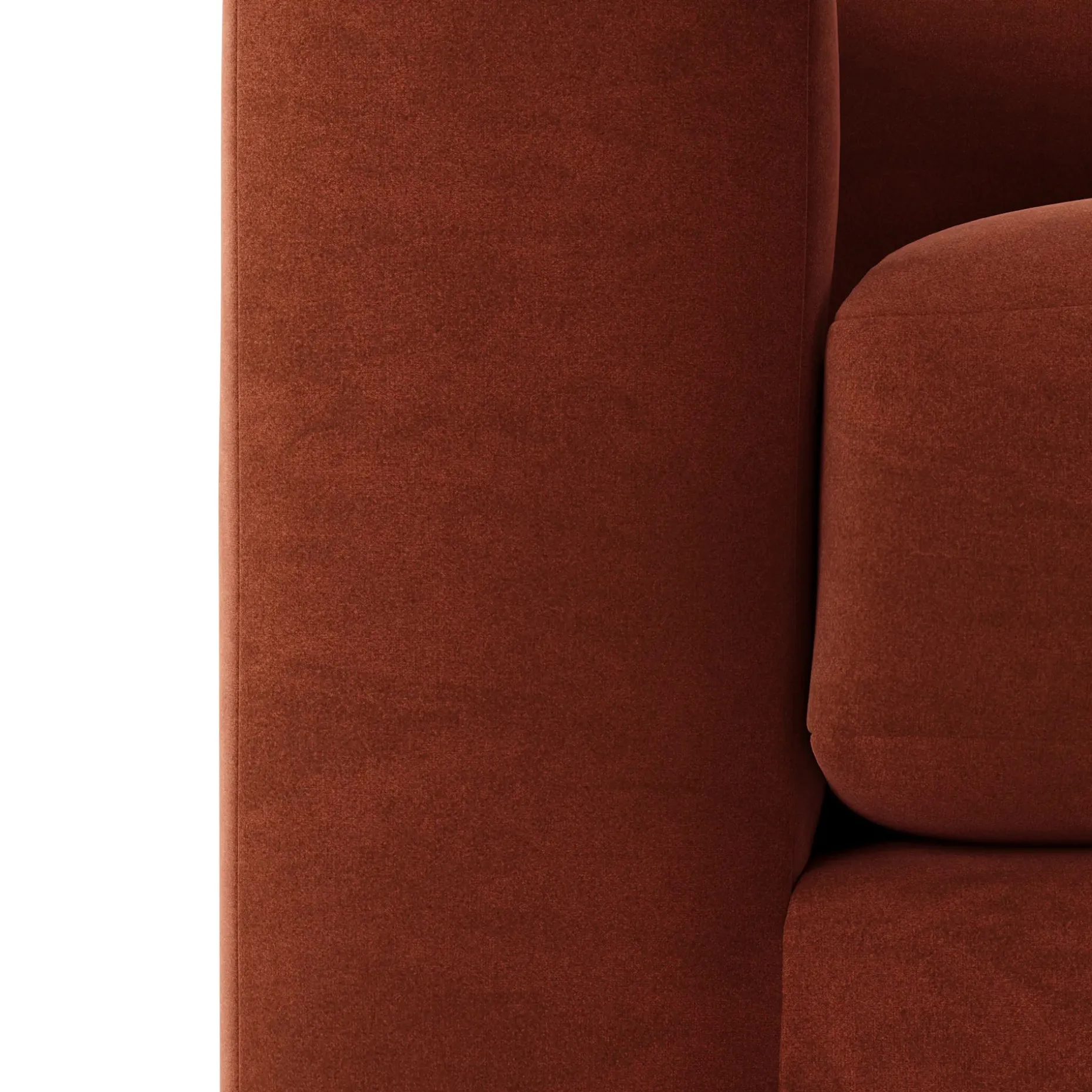 Riley 118.5" Velvet Right Sectional - Hale Rust