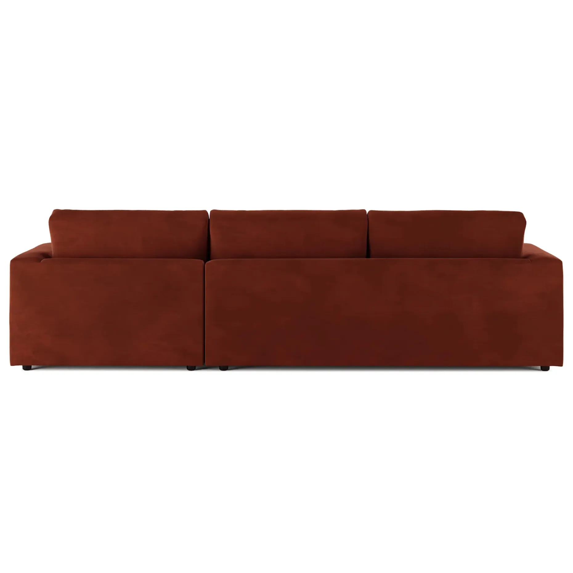 Riley 118.5" Velvet Right Sectional - Hale Rust