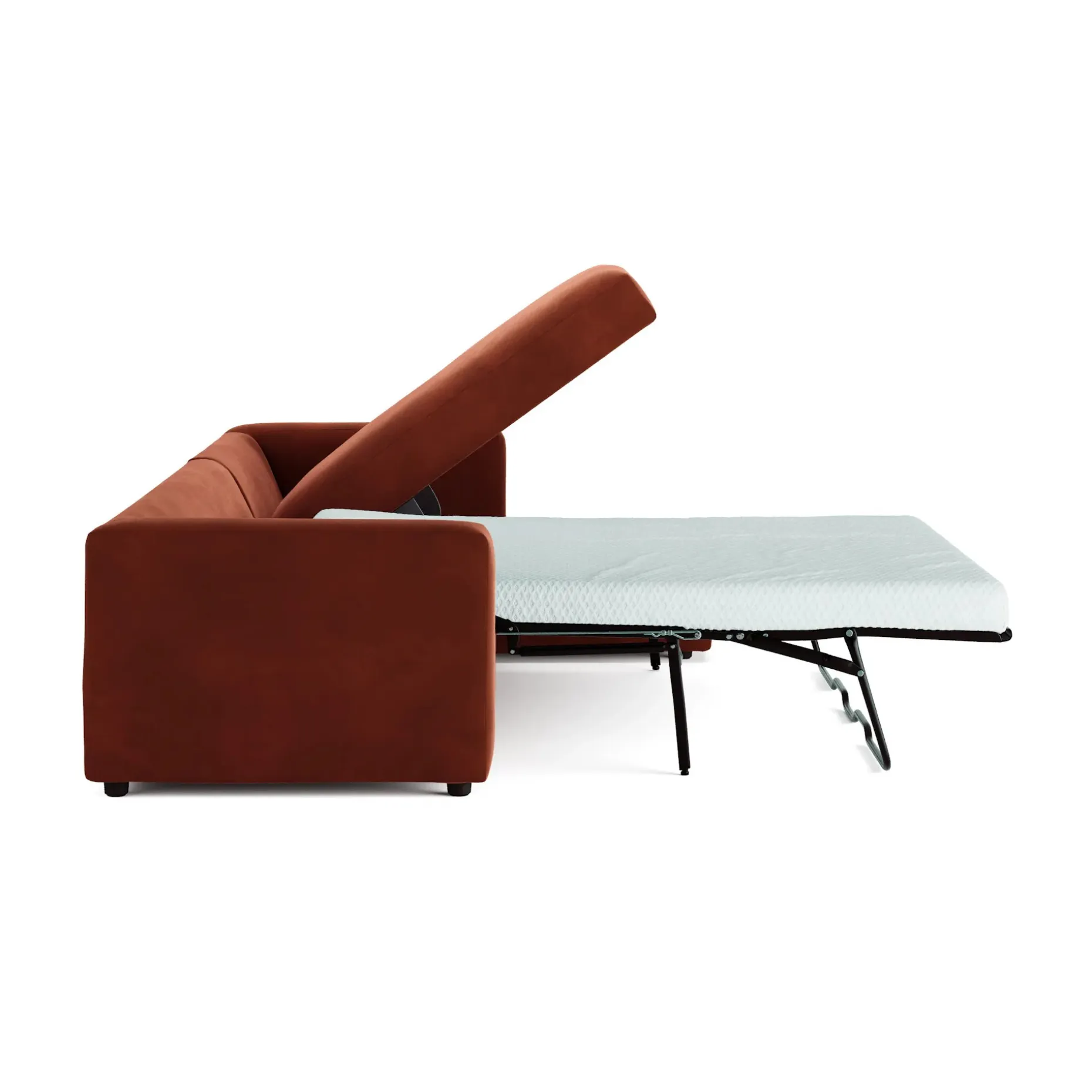 Riley 118" Velvet Right Storage Sleeper Sectional - Hale Rust