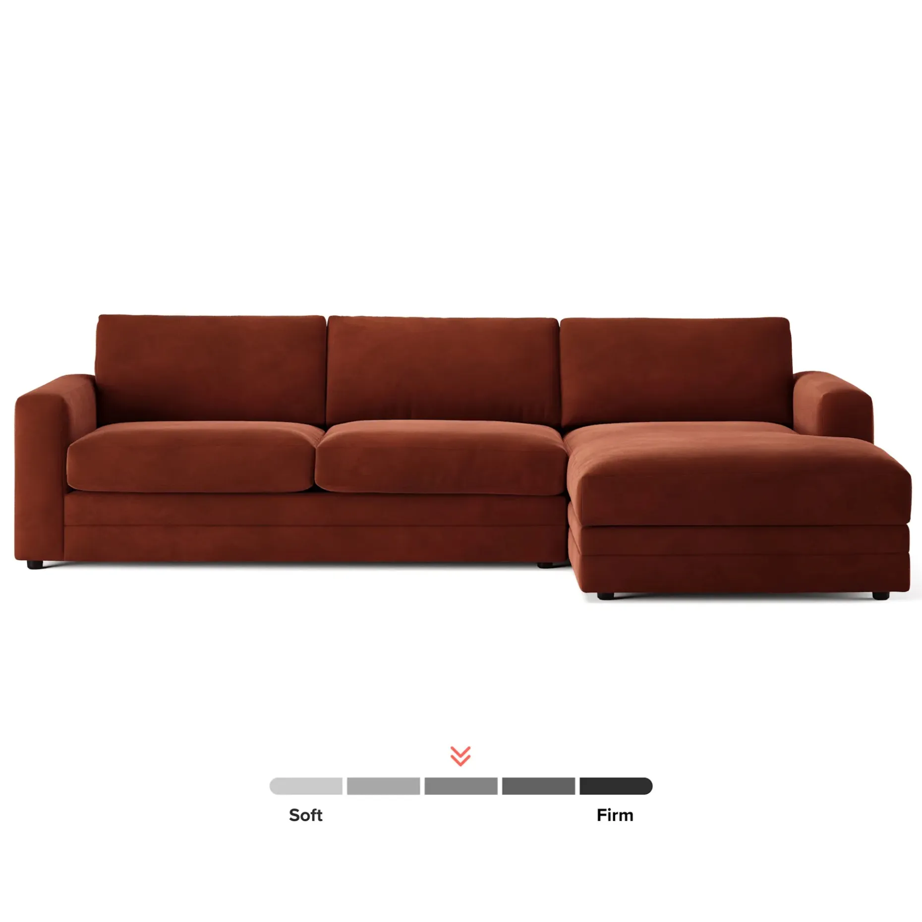 Riley 118" Velvet Right Storage Sleeper Sectional - Hale Rust