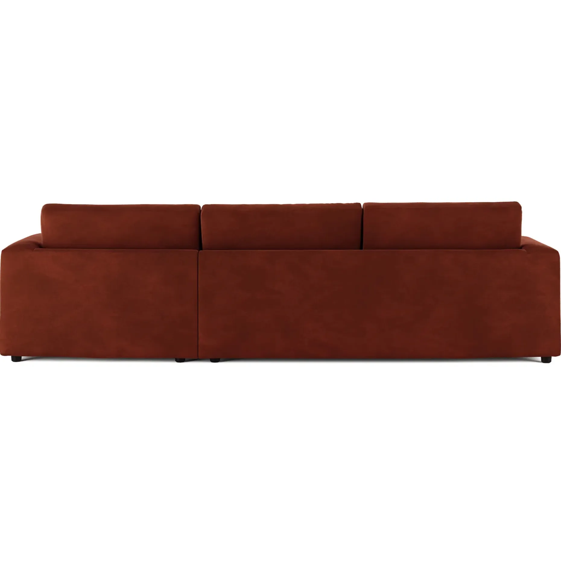 Riley 118" Velvet Right Storage Sleeper Sectional - Hale Rust