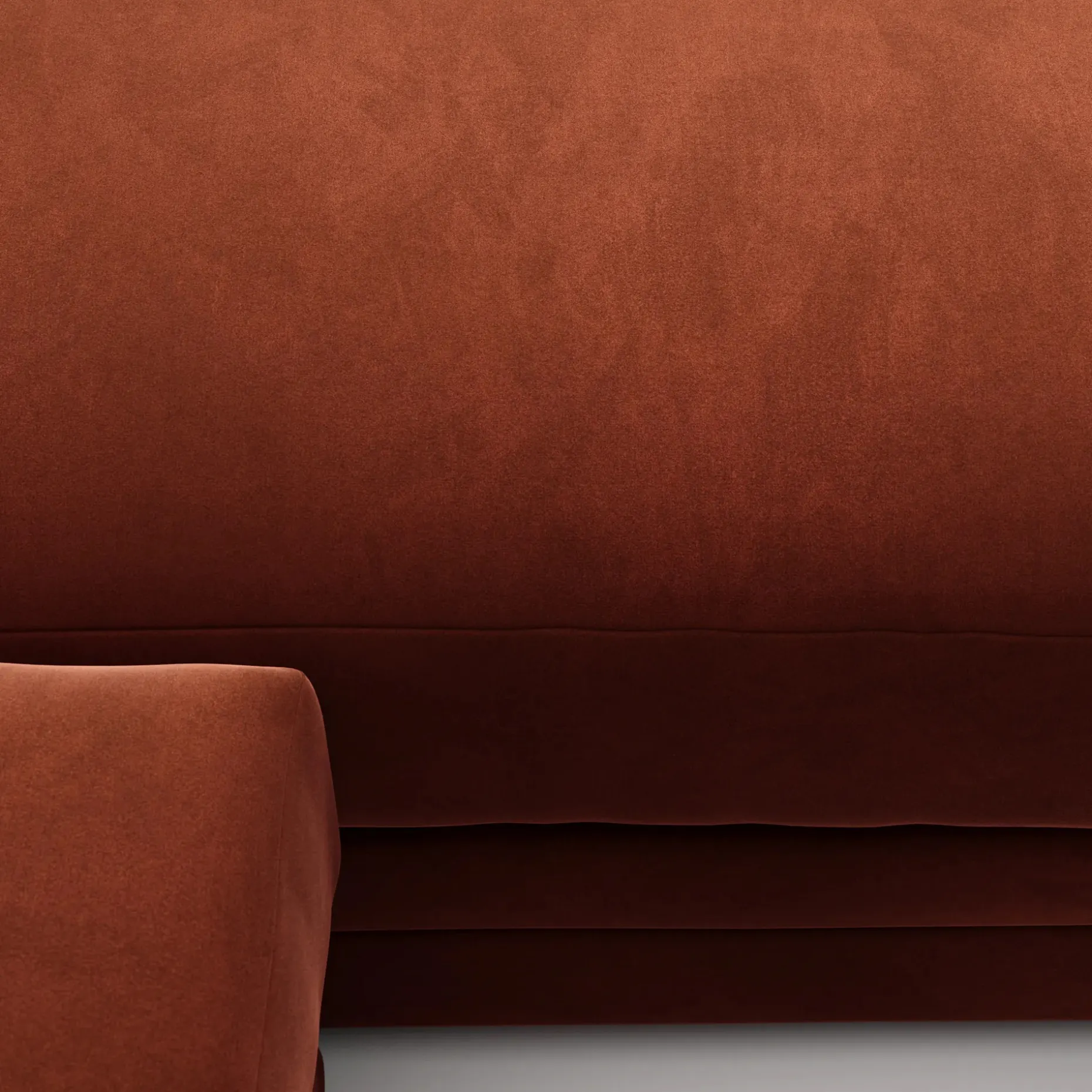 Riley 118" Velvet Right Storage Sleeper Sectional - Hale Rust