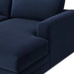 Riley 118" Velvet Right Storage Sleeper Sectional - Hale Ink