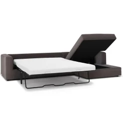 Riley 118" Velvet Right Storage Sleeper Sectional - Hale Warm Gray