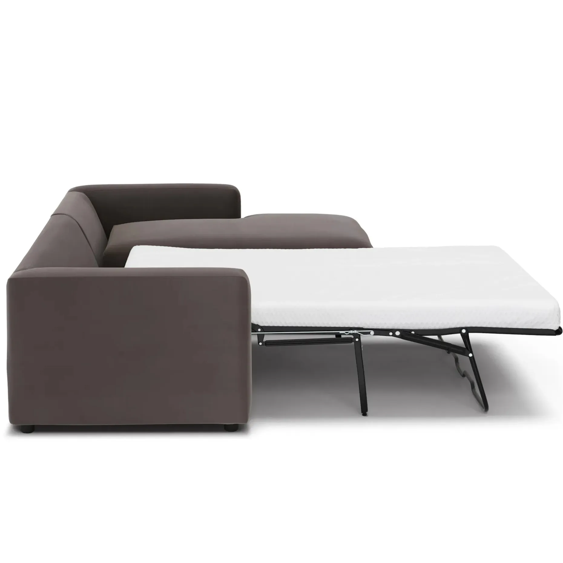 Riley 118" Velvet Right Storage Sleeper Sectional - Hale Warm Gray