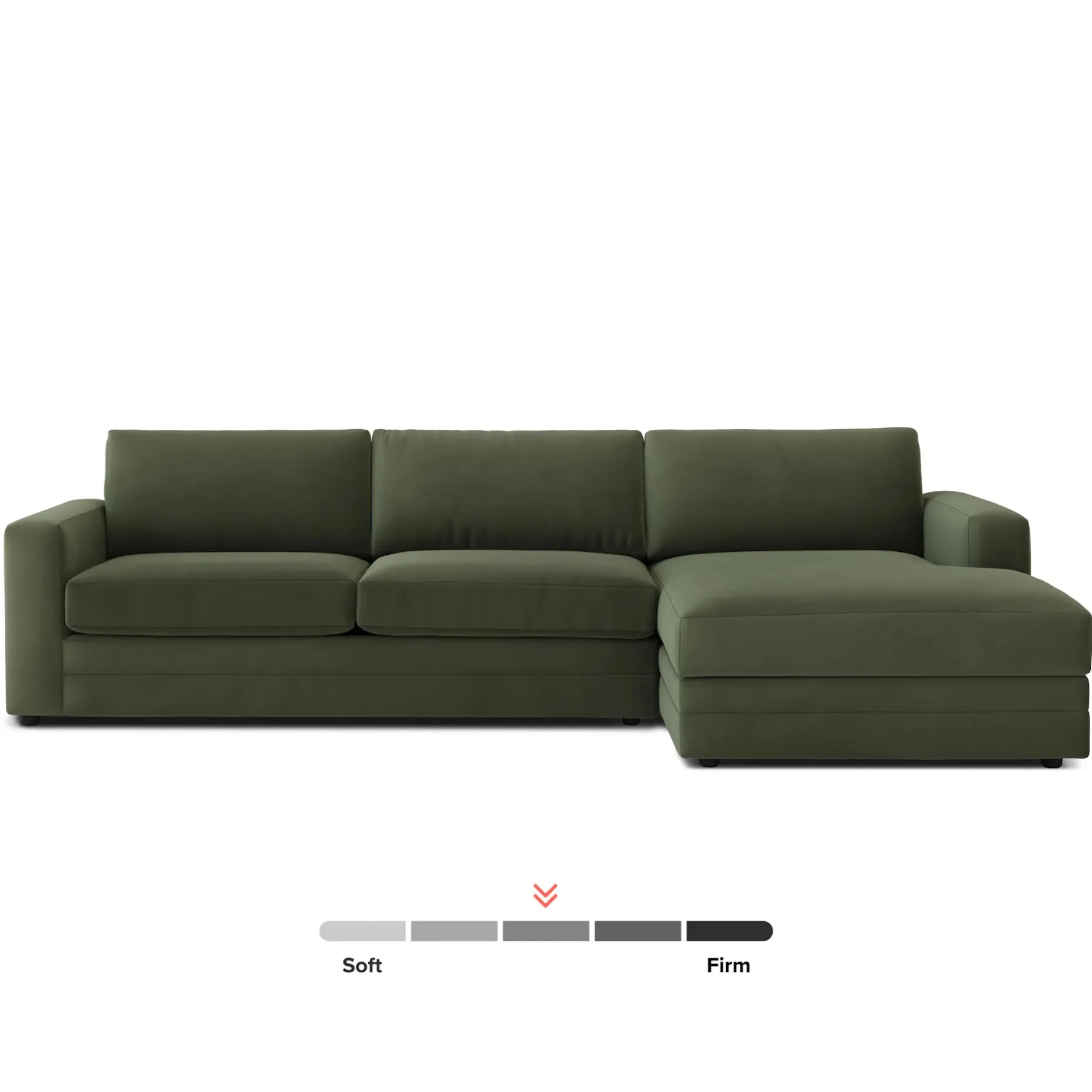 Riley 118" Velvet Right Storage Sleeper Sectional - Hale Fir Green