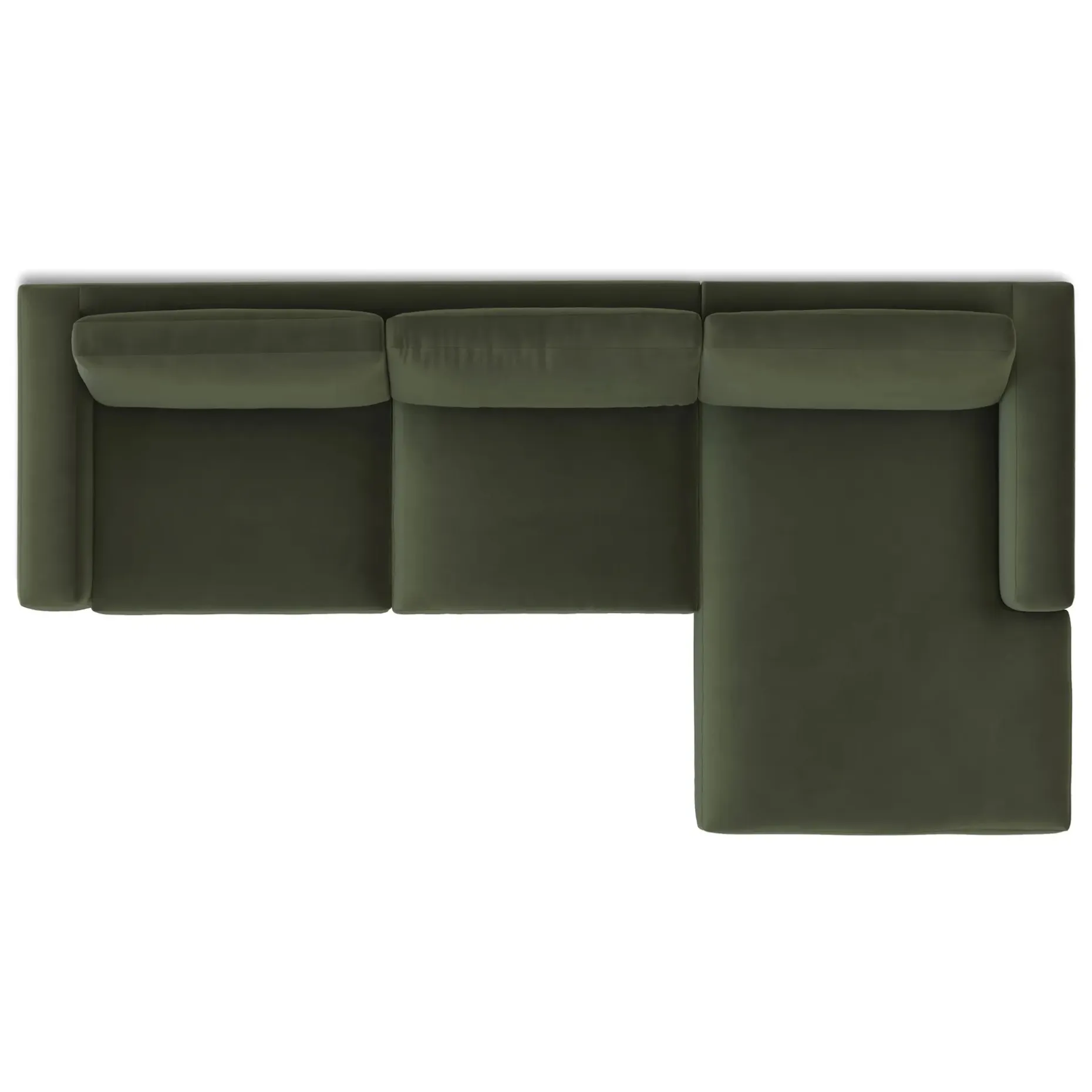 Riley 118" Velvet Right Storage Sleeper Sectional - Hale Fir Green