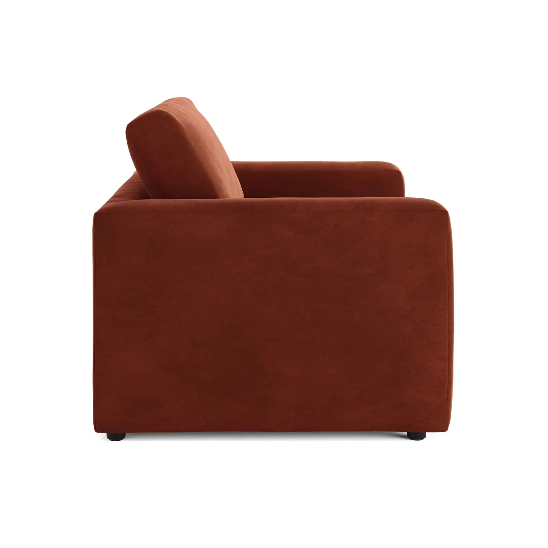 Riley 57.5" Velvet Sleeper Chair - Hale Rust