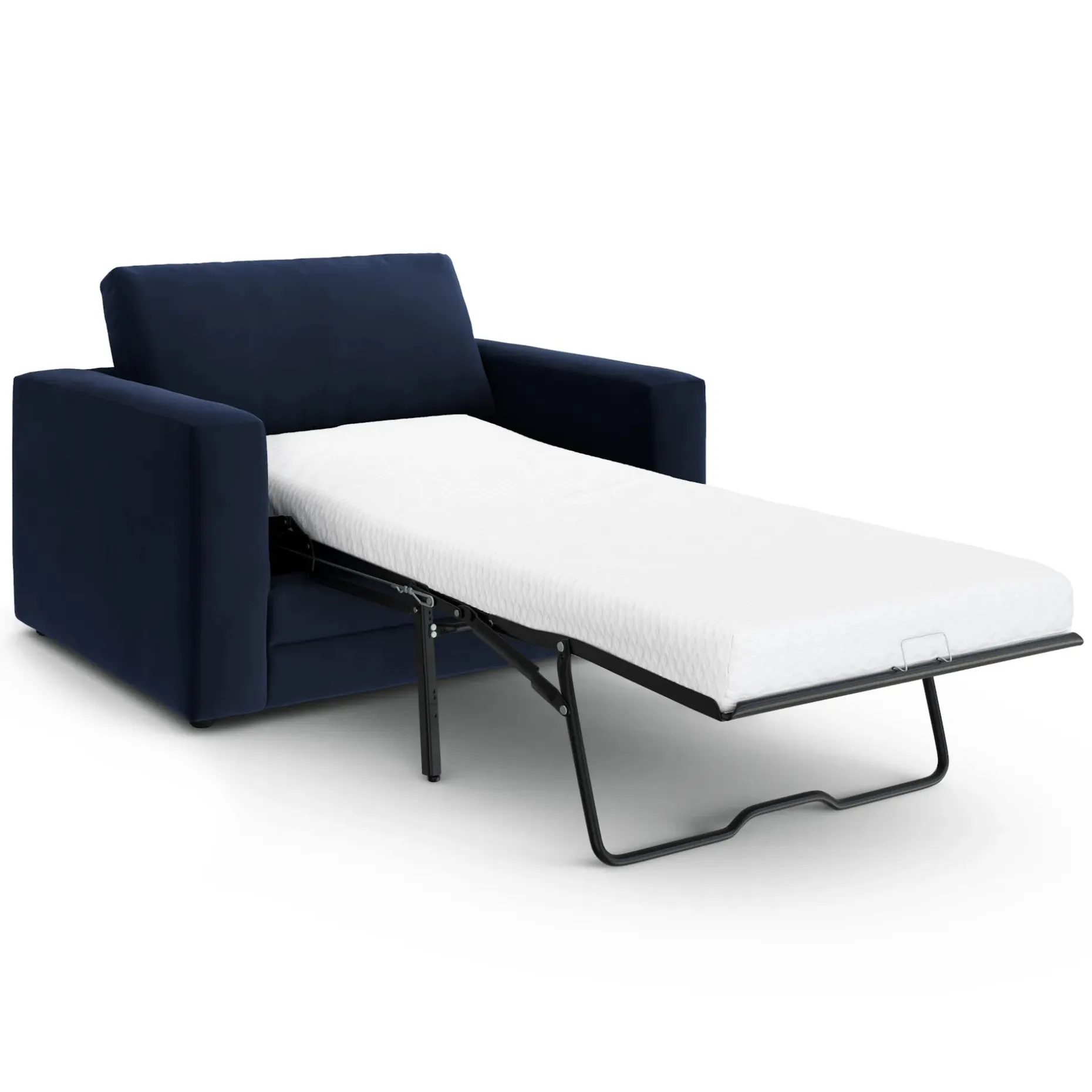 Riley 57.5" Velvet Sleeper Chair - Hale Ink