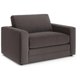 Riley 57.5" Velvet Sleeper Chair - Hale Warm Gray