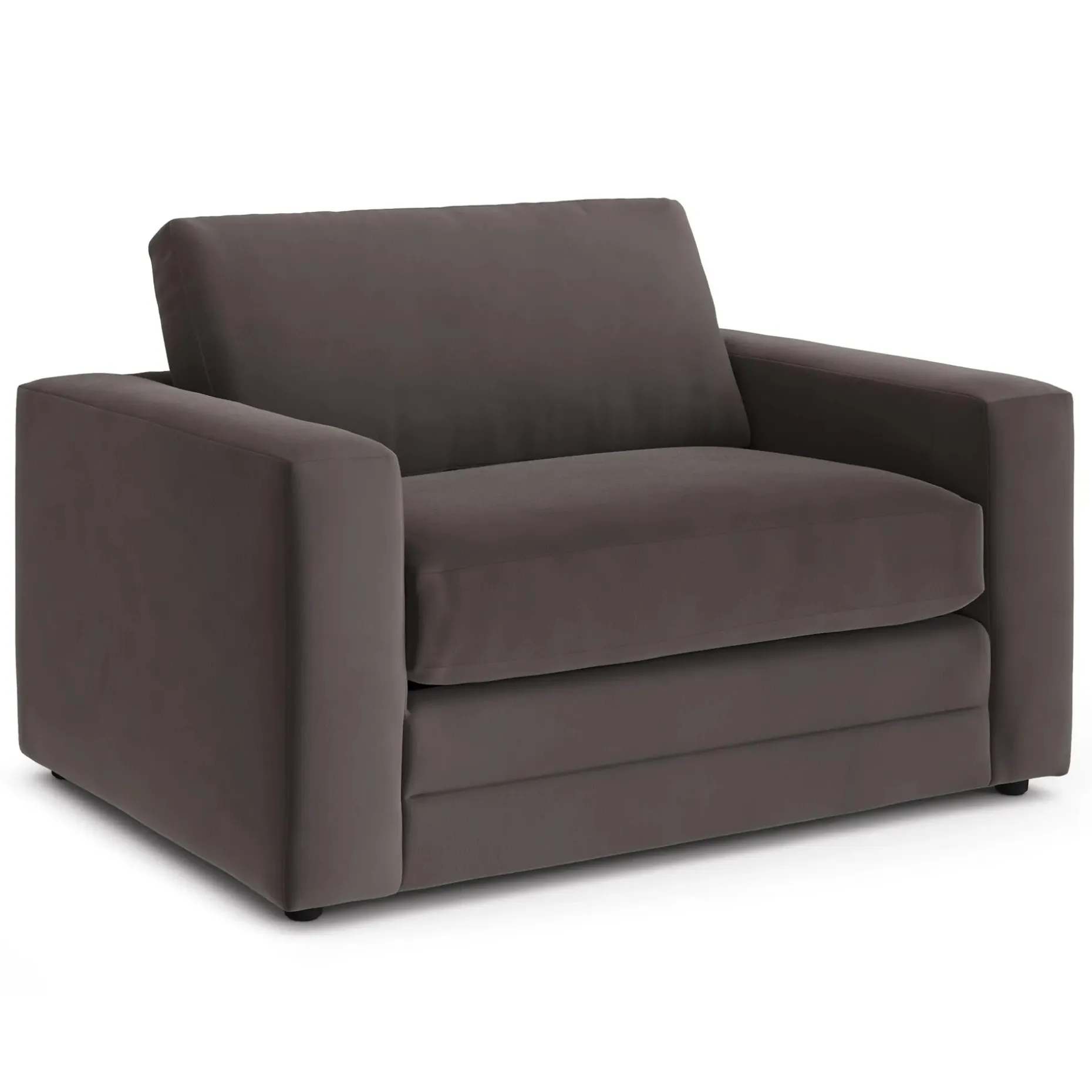 Riley 57.5" Velvet Sleeper Chair - Hale Warm Gray