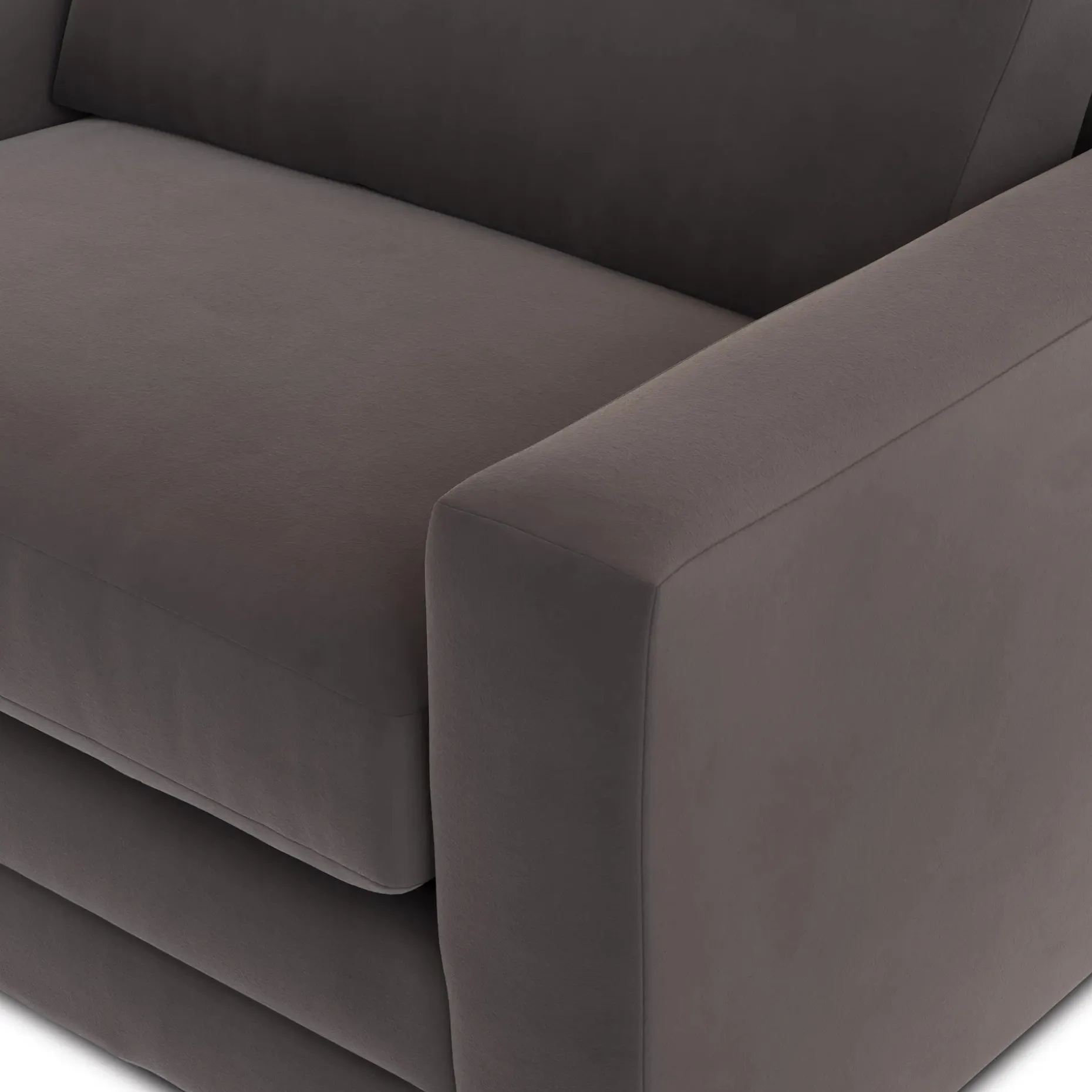 Riley 57.5" Velvet Sleeper Chair - Hale Warm Gray