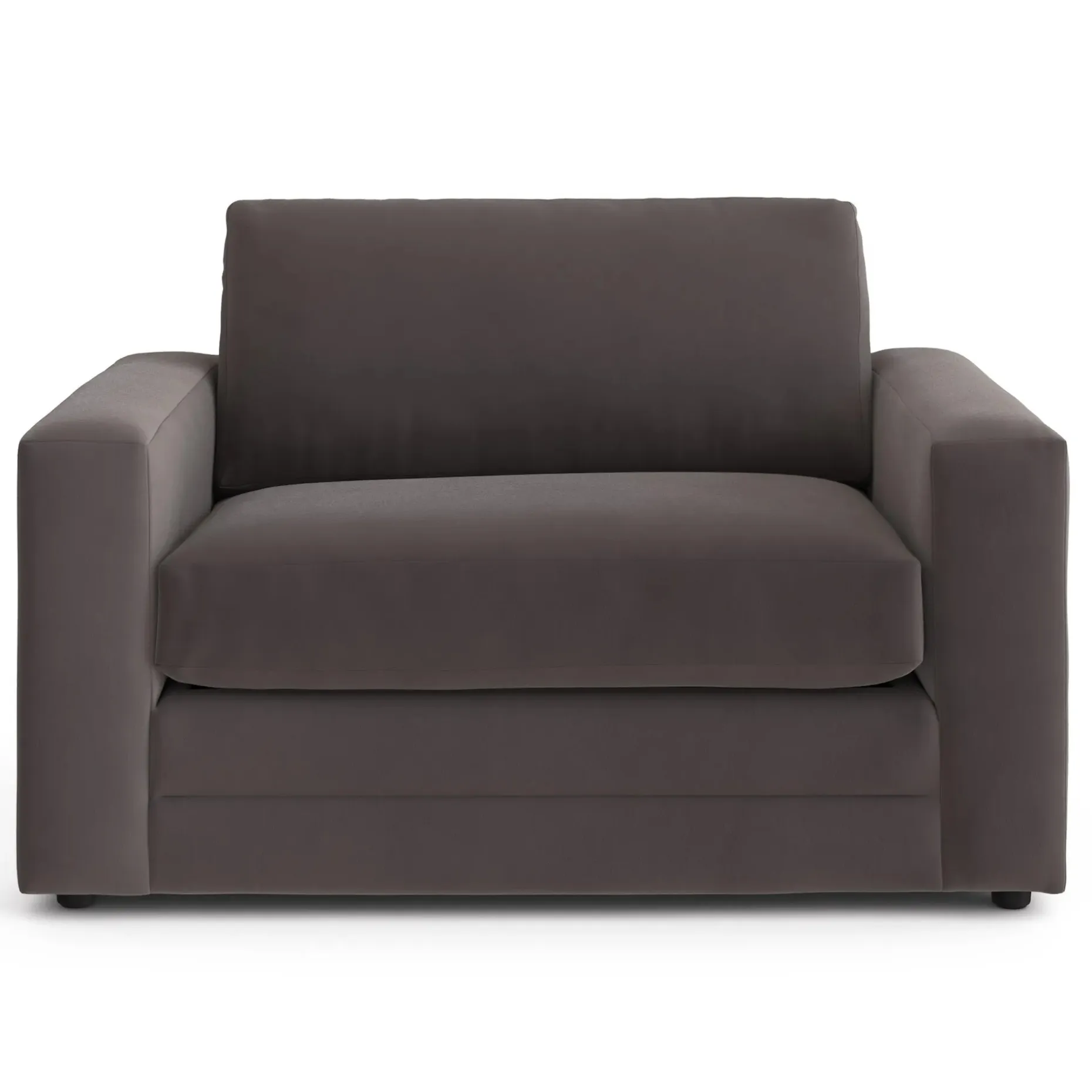 Riley 57.5" Velvet Sleeper Chair - Hale Warm Gray