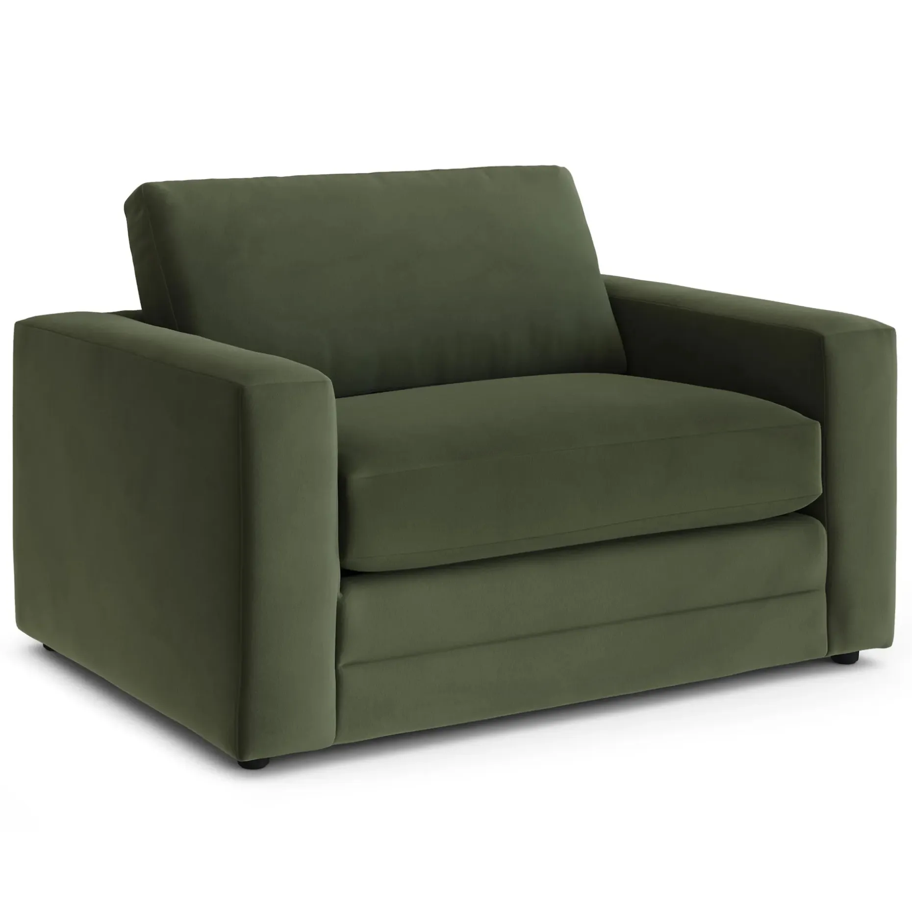 Riley 57.5" Velvet Sleeper Chair - Hale Fir Green