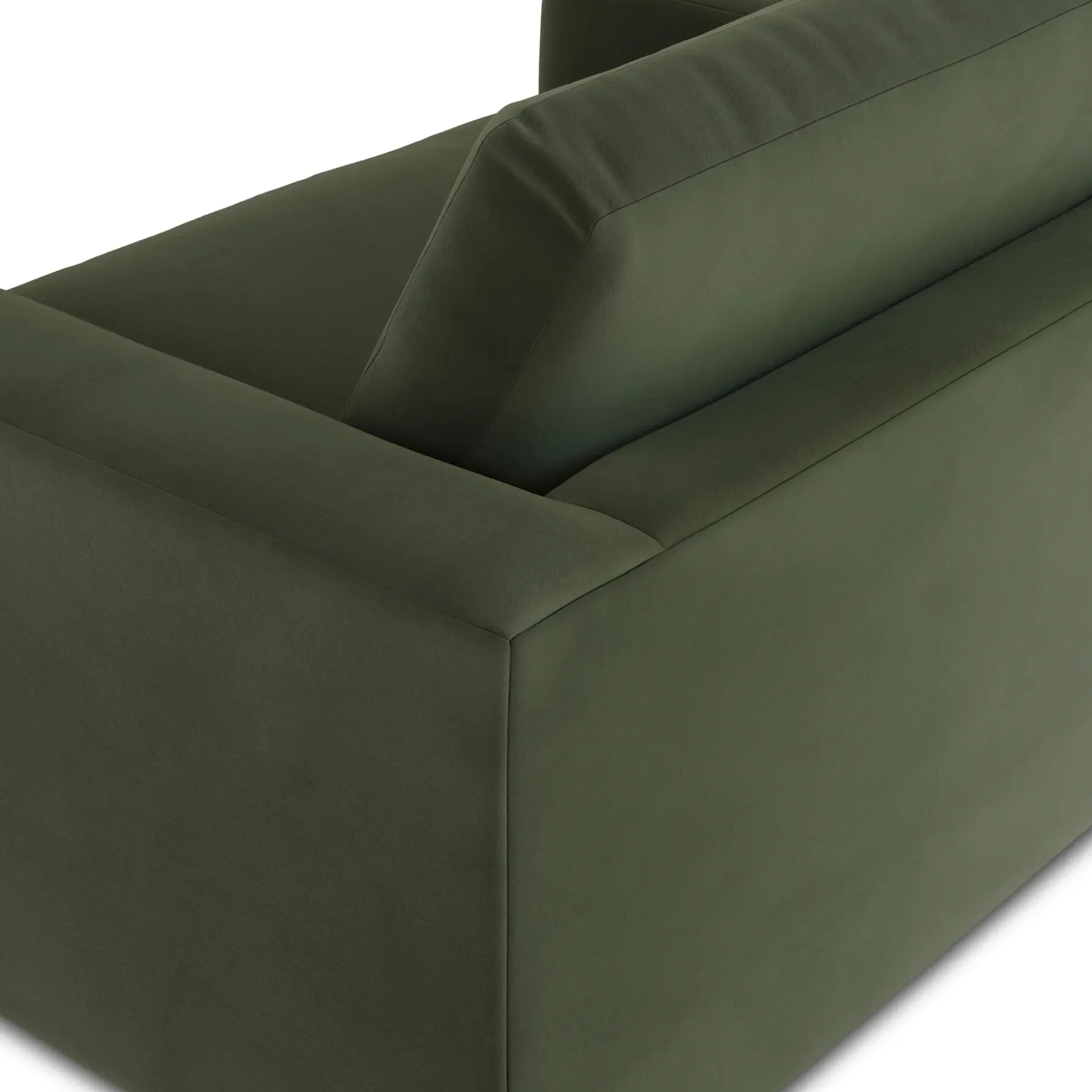 Riley 57.5" Velvet Sleeper Chair - Hale Fir Green