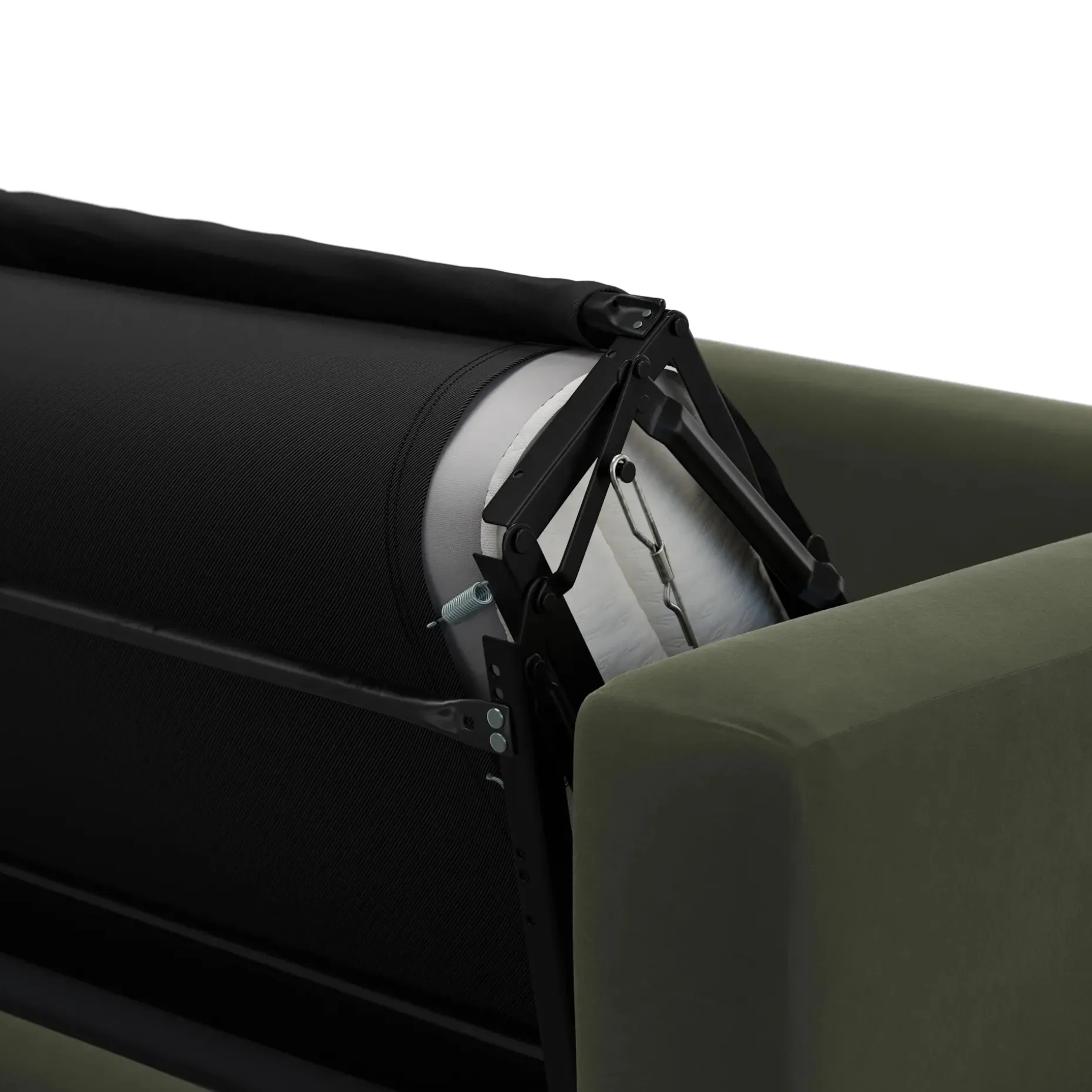 Riley 84" Velvet Sofa Bed - Hale Fir Green