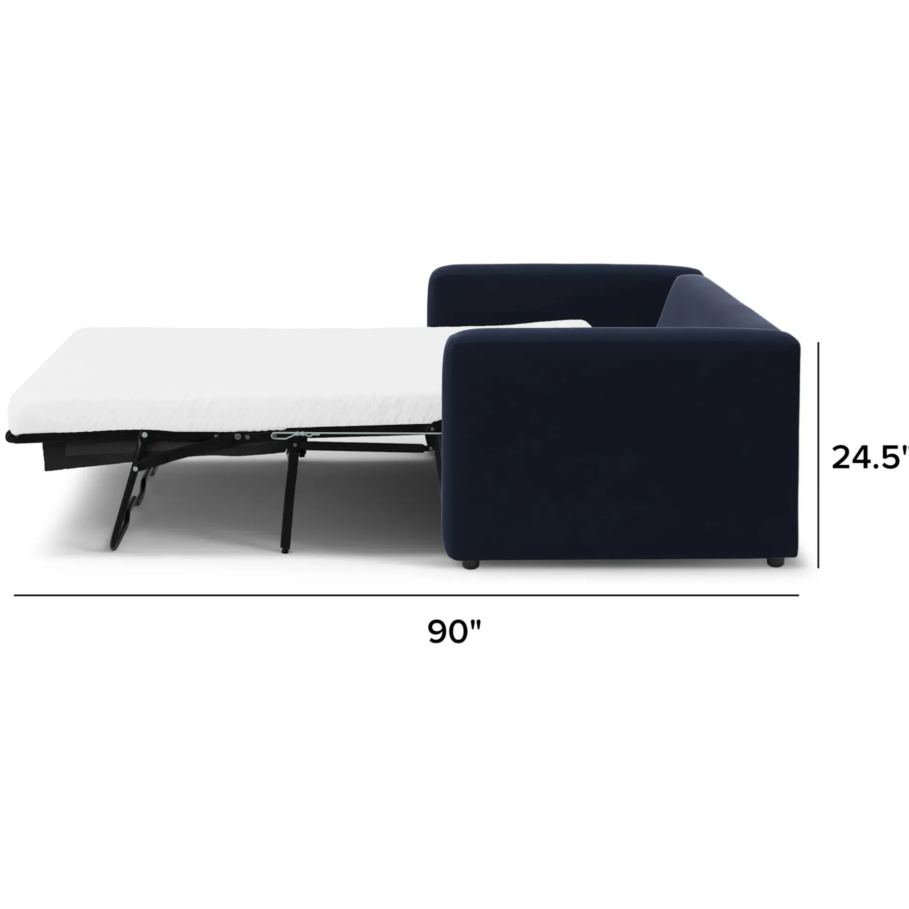 Riley 84" Velvet Sofa Bed - Hale Ink