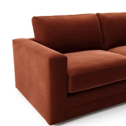 Riley 84" Velvet Sofa Bed - Hale Rust