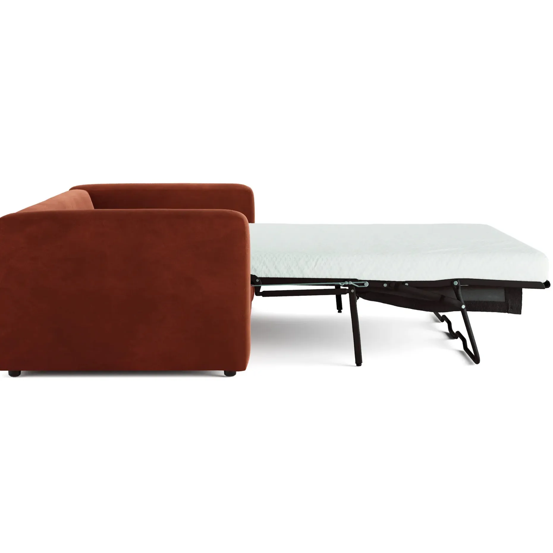 Riley 84" Velvet Sofa Bed - Hale Rust