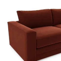 Riley 84" Velvet Sofa - Hale Rust