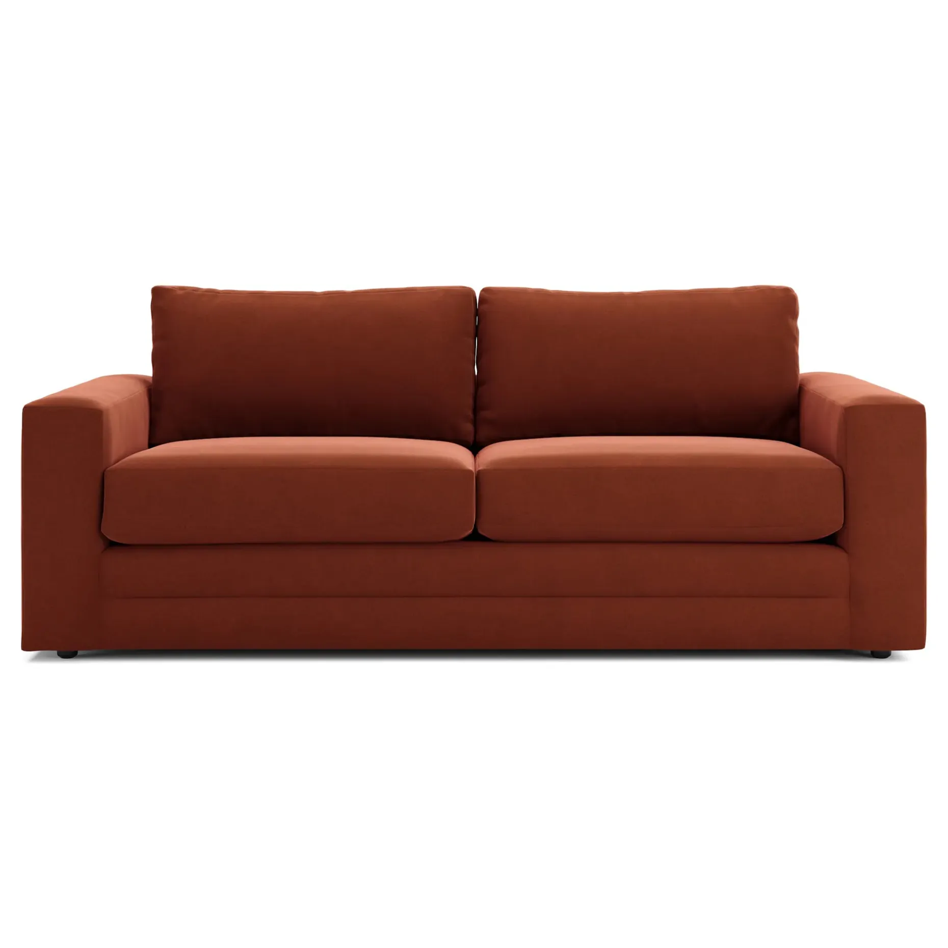 Riley 84" Velvet Sofa - Hale Rust