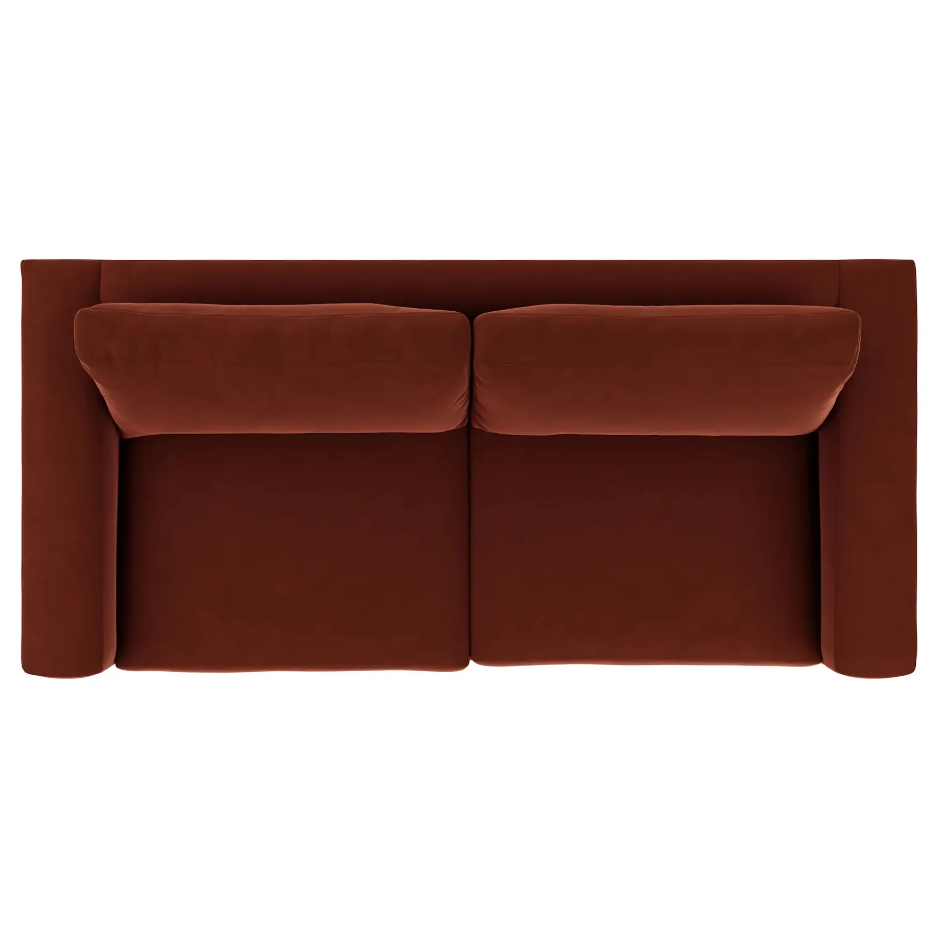 Riley 84" Velvet Sofa - Hale Rust
