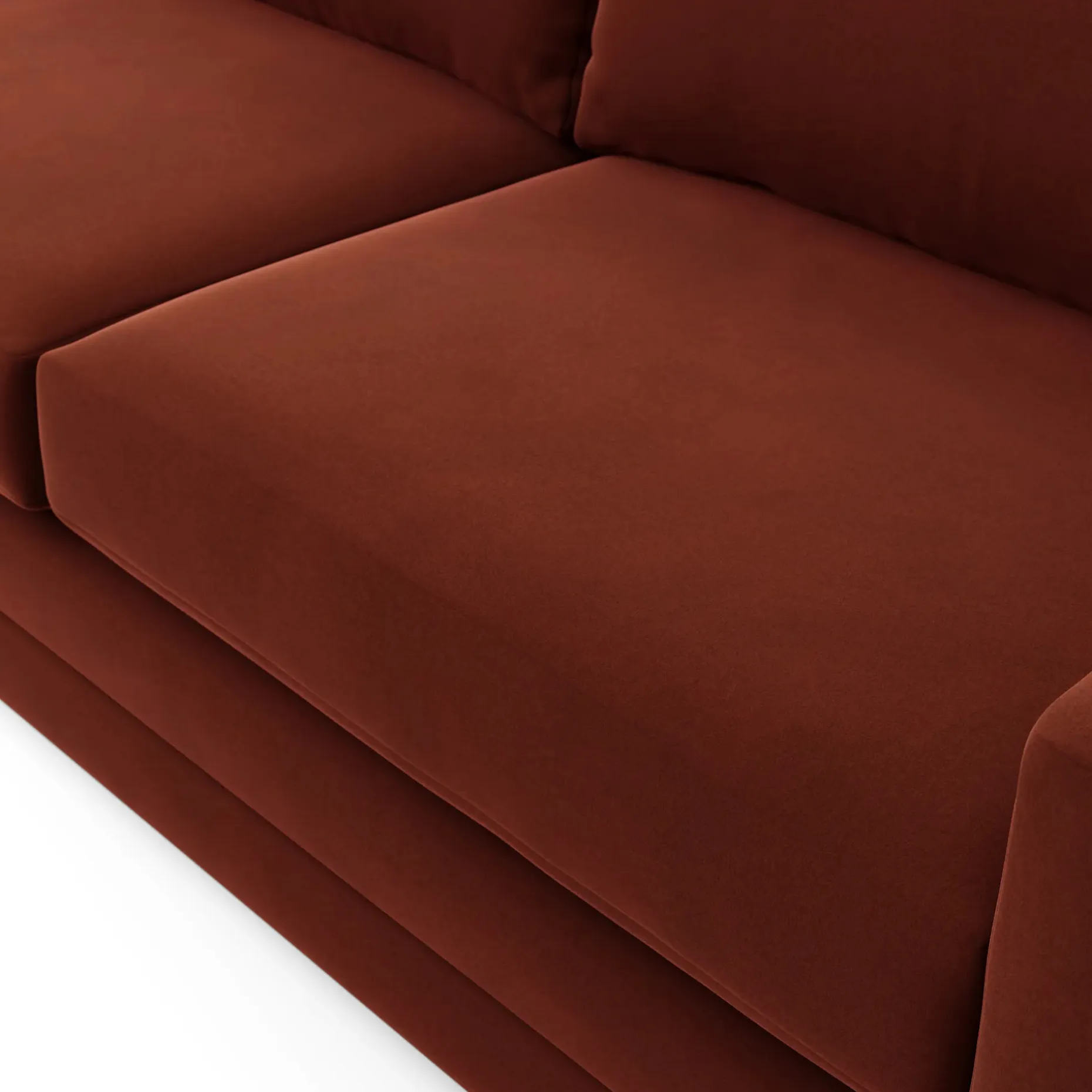 Riley 84" Velvet Sofa - Hale Rust