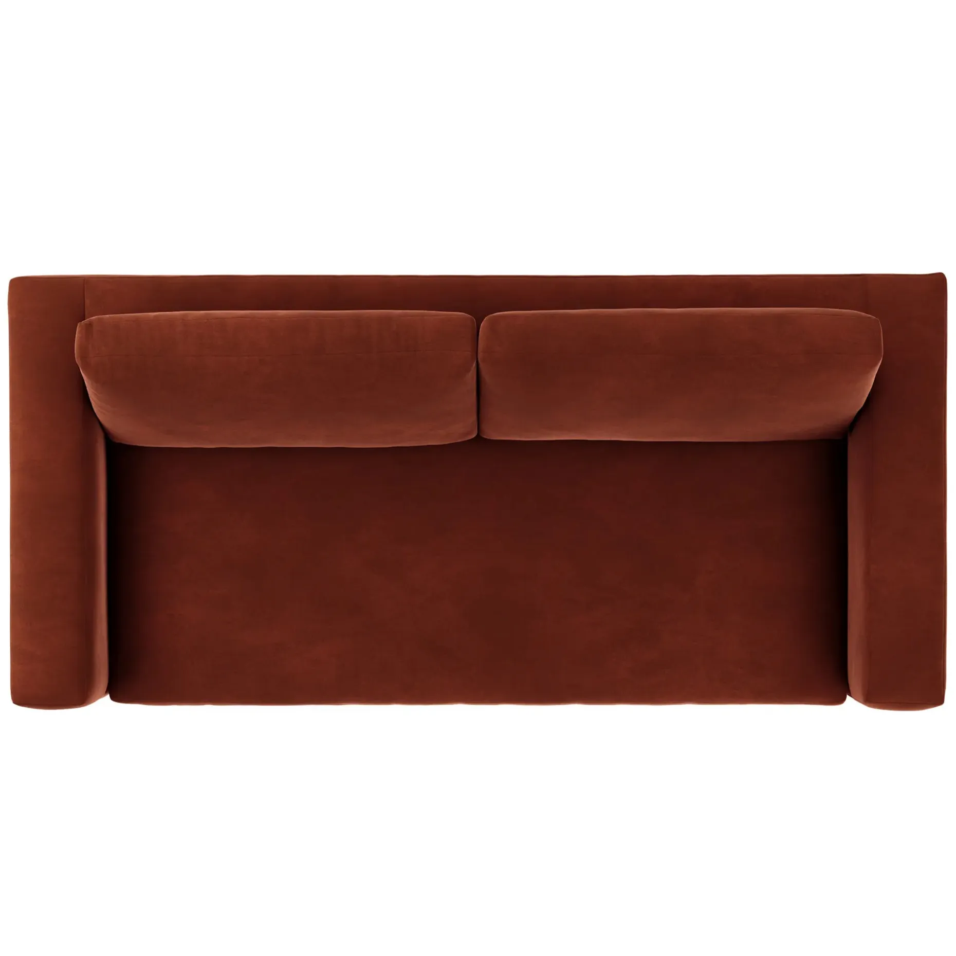 Riley 84" Velvet Storage Sofa - Hale Rust