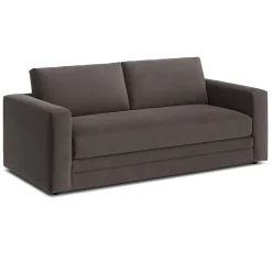 Riley 84" Velvet Storage Sofa - Hale Warm Gray